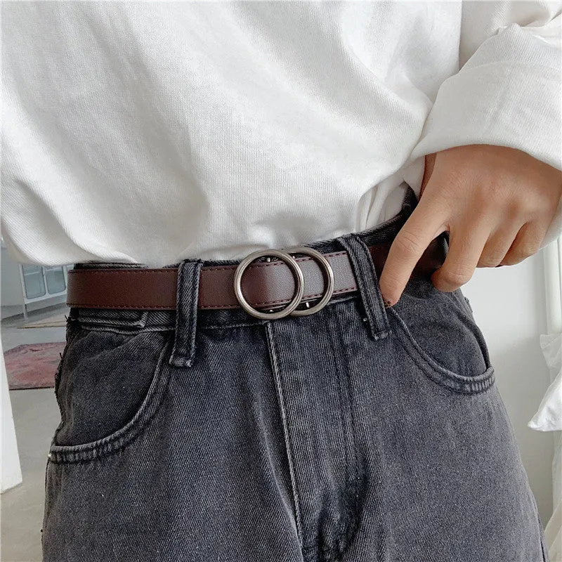 "SIMPLE RETRO HOLELESS" BELT K122820