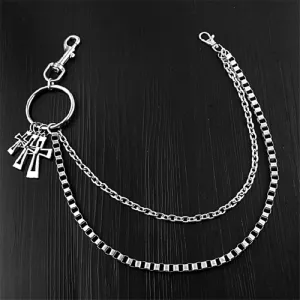 "VINTAGE CROSS" BELT PANTS CHAIN D052307