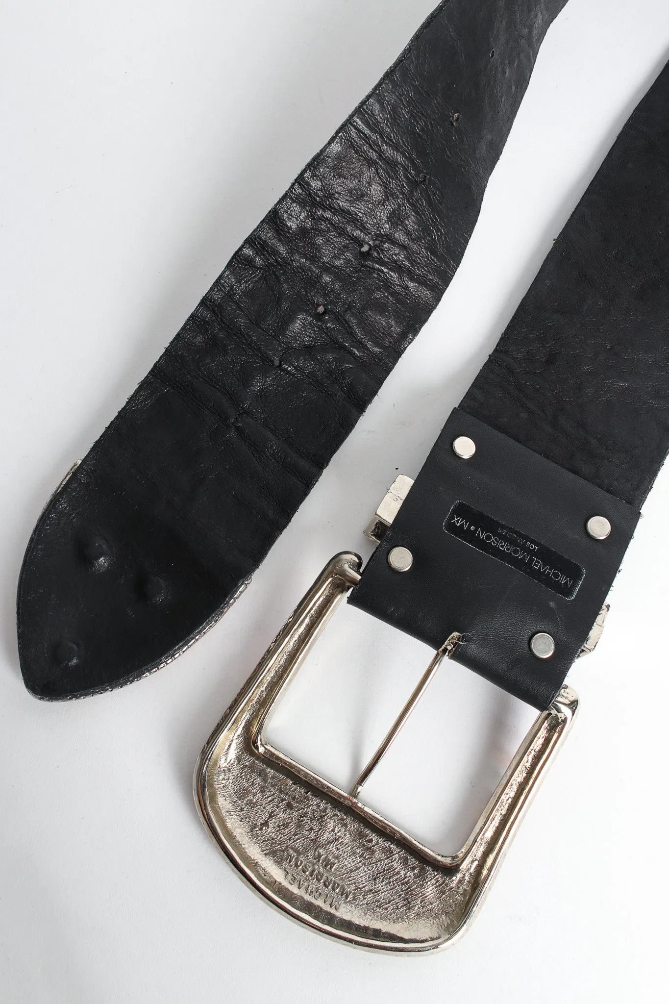 Rainbow Gemstone Studded Leather Belt