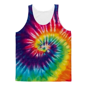 Rainbow Swirl Tie Dyed Adult Tank Top