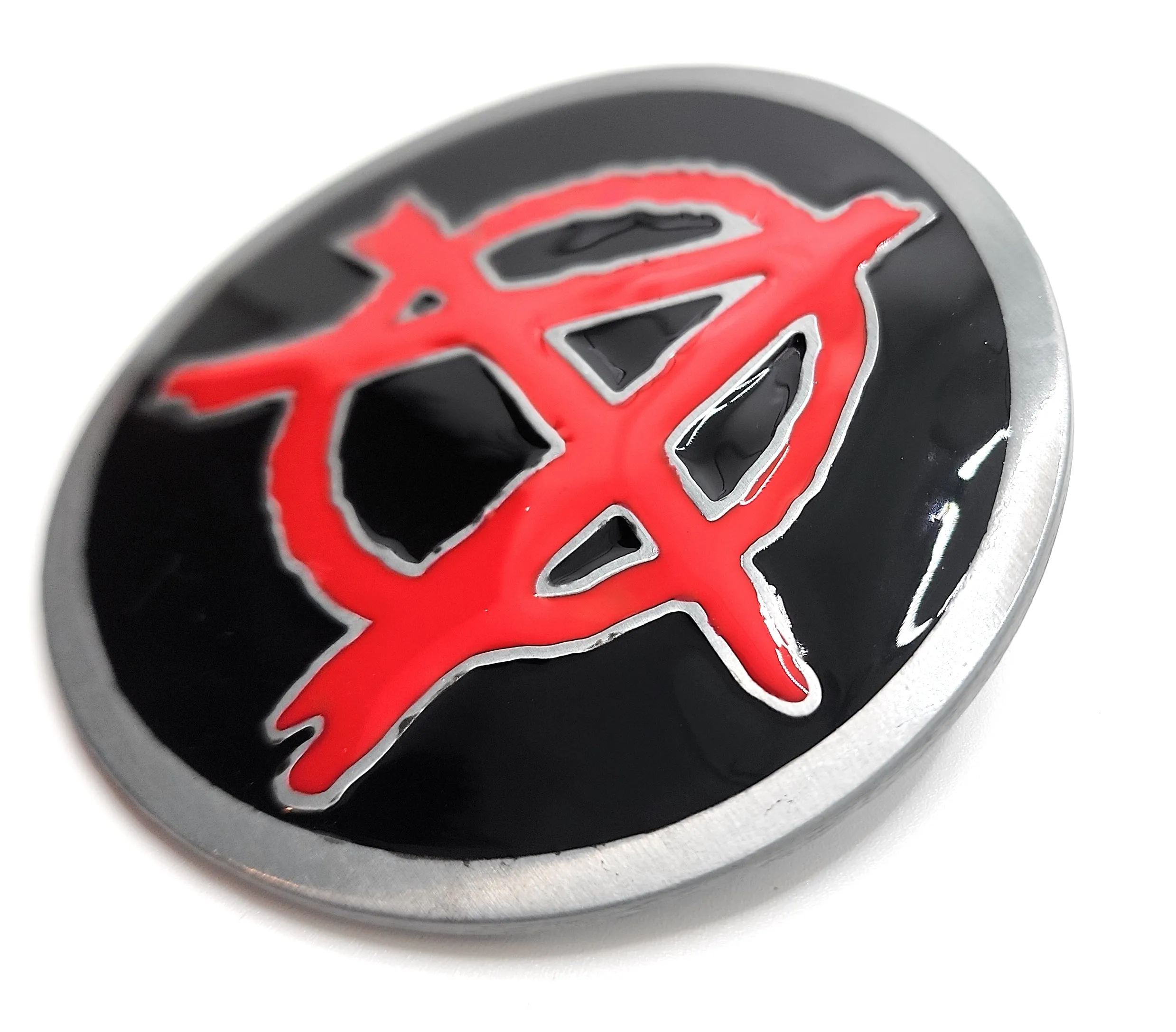 Red Anarchy Punk Rock Belt Buckle