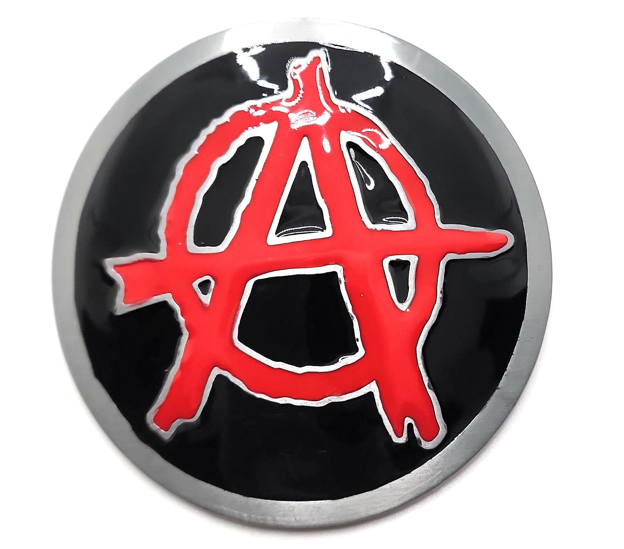 Red Anarchy Punk Rock Belt Buckle