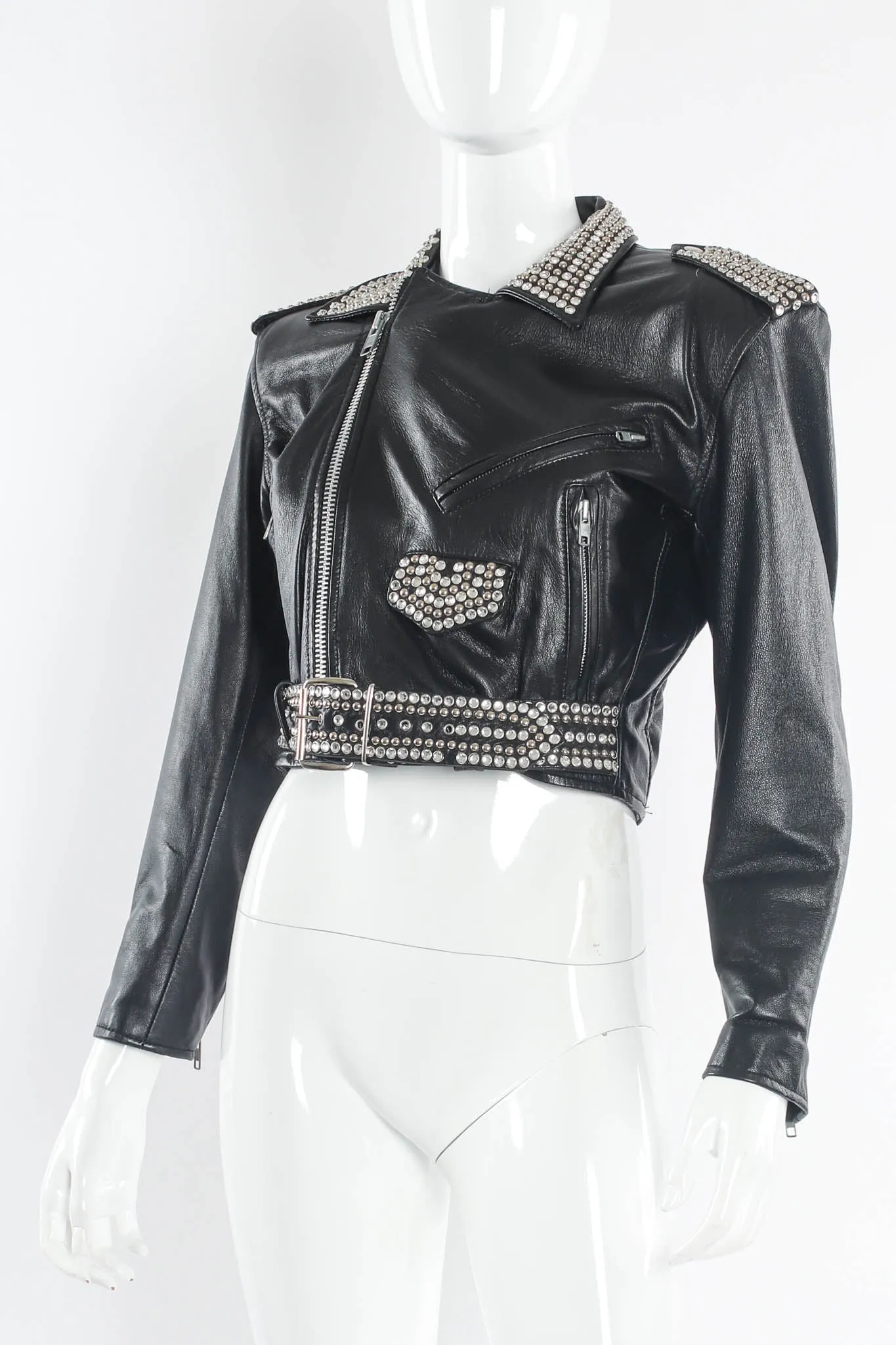 Rhinestone & Studded Leather Jacket