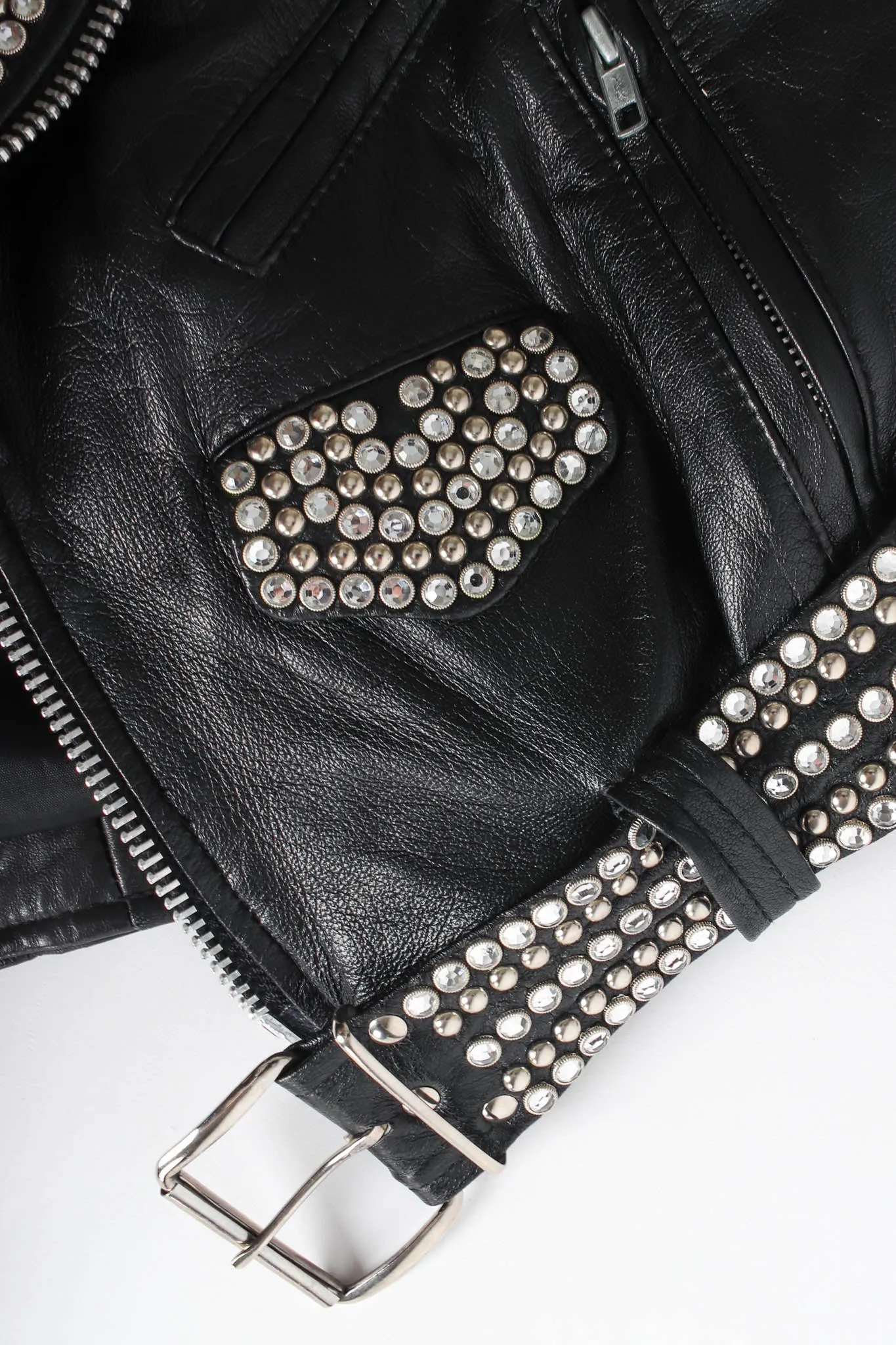 Rhinestone & Studded Leather Jacket