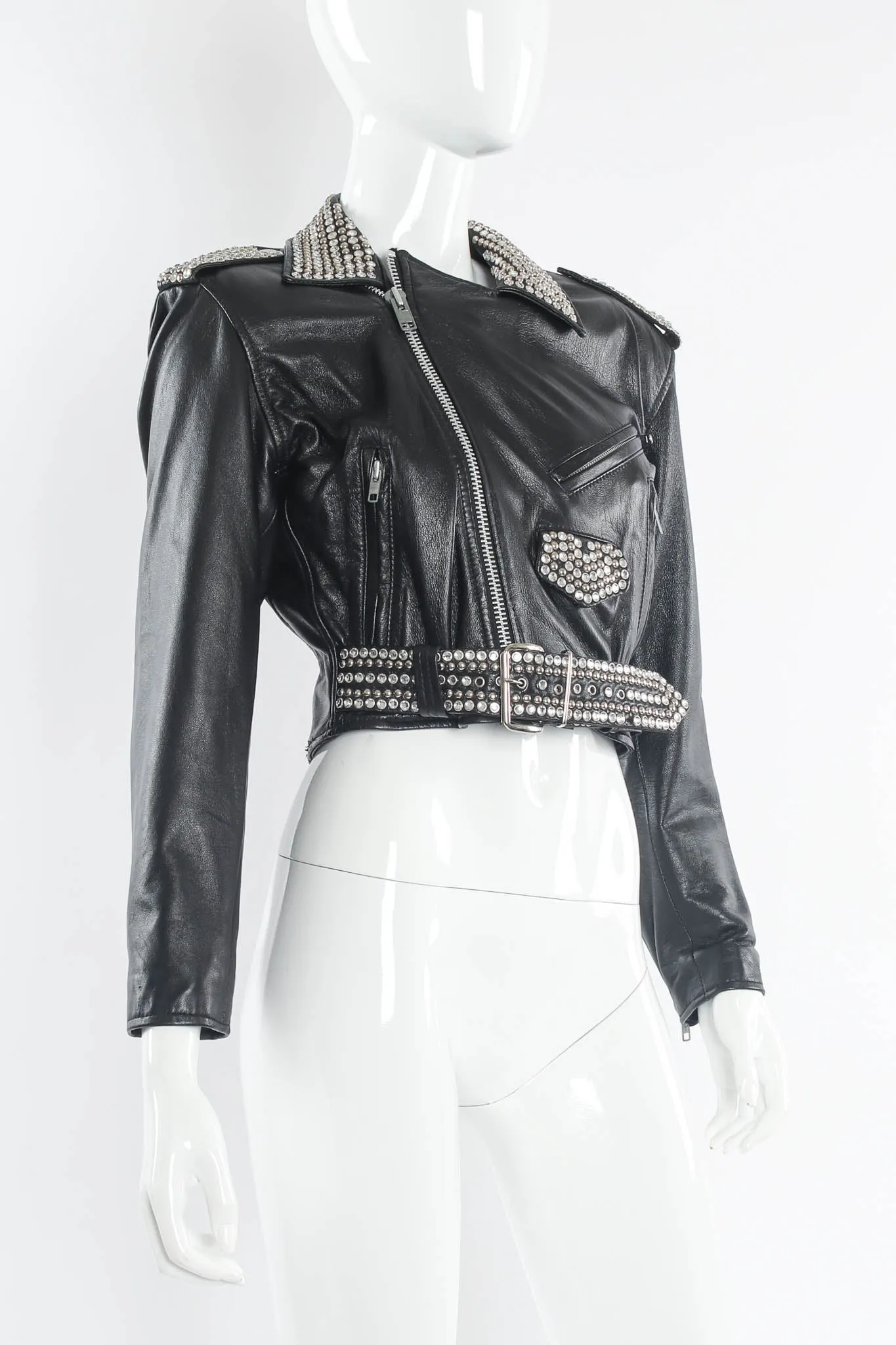 Rhinestone & Studded Leather Jacket
