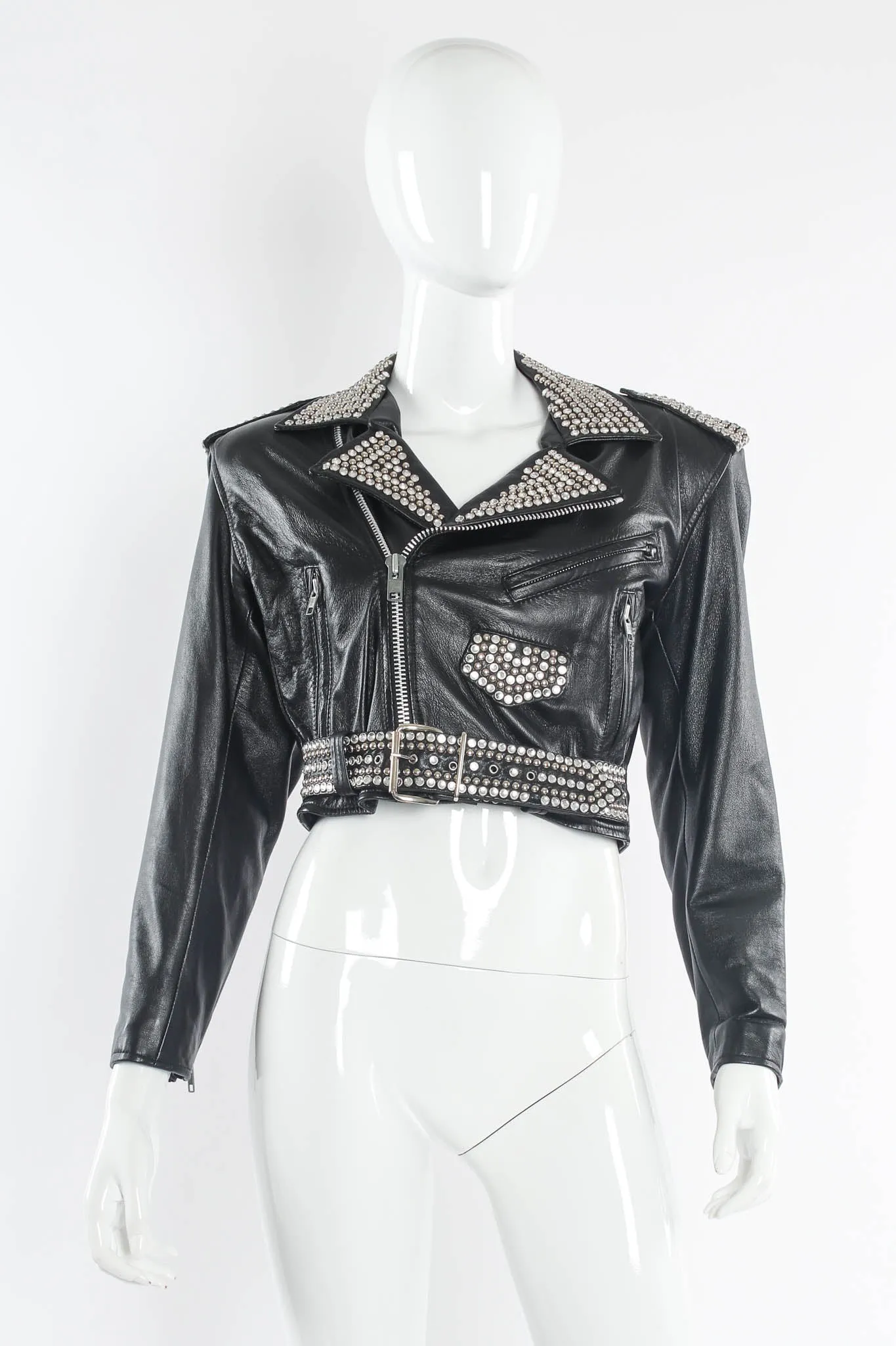 Rhinestone & Studded Leather Jacket
