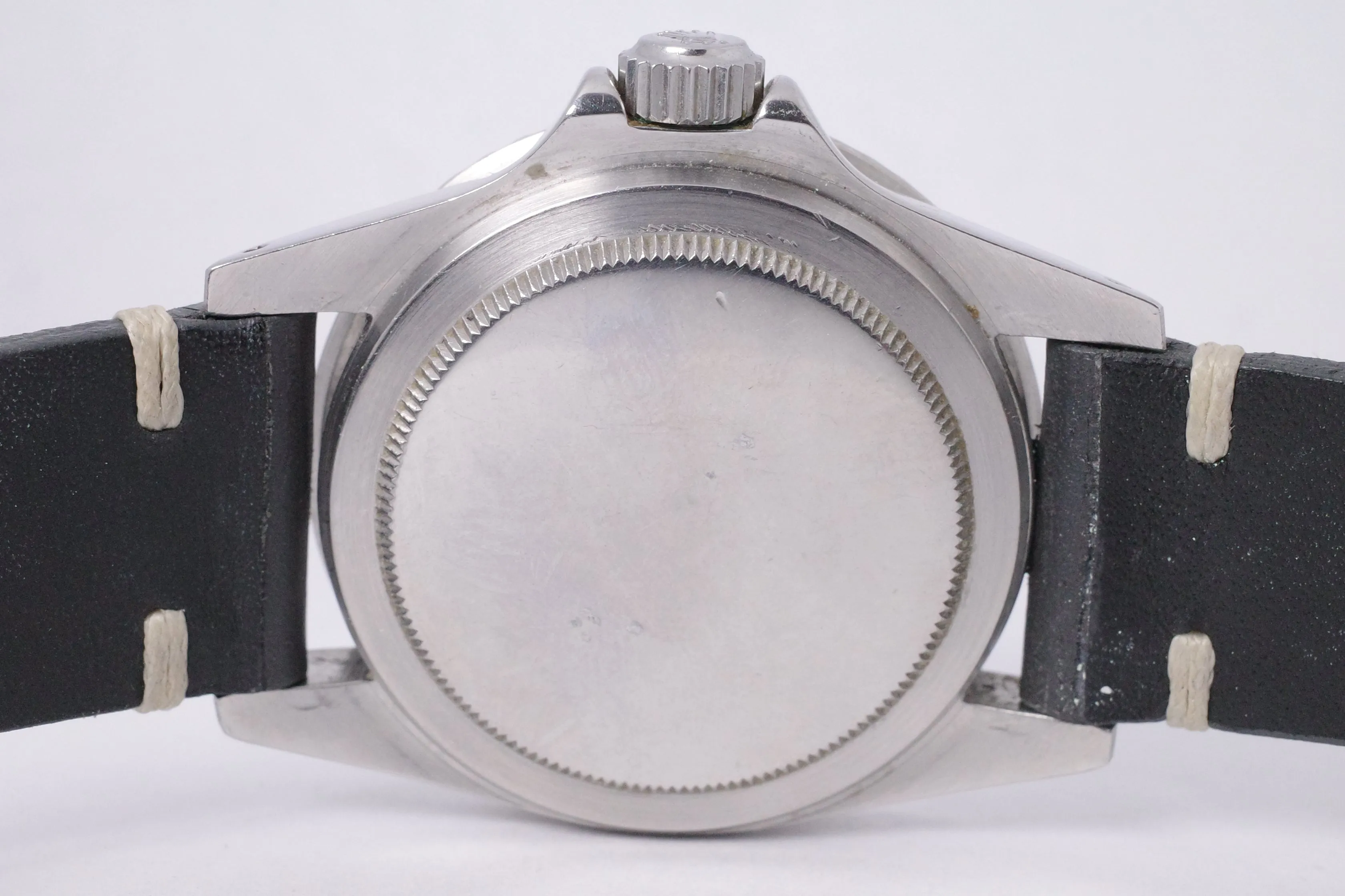 ROLEX VINTAGE DATE SUBMARINER 1680 WITH LIGHT BEIGE TONE PATINA ON STRAP $9,500