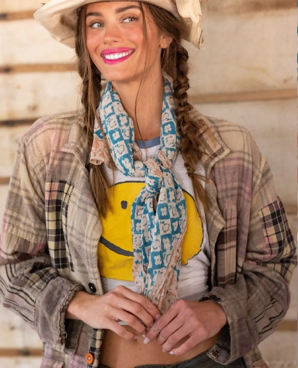 Ronja Scarf Blue Zagora Print
