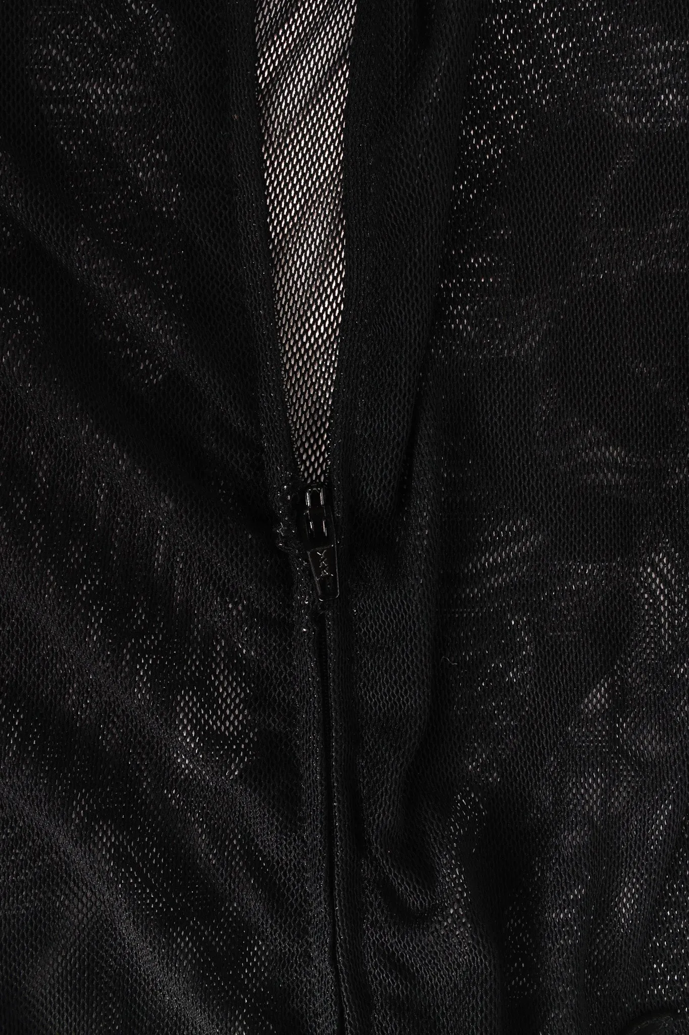 Rose Appliqué Leather Sheer Dress