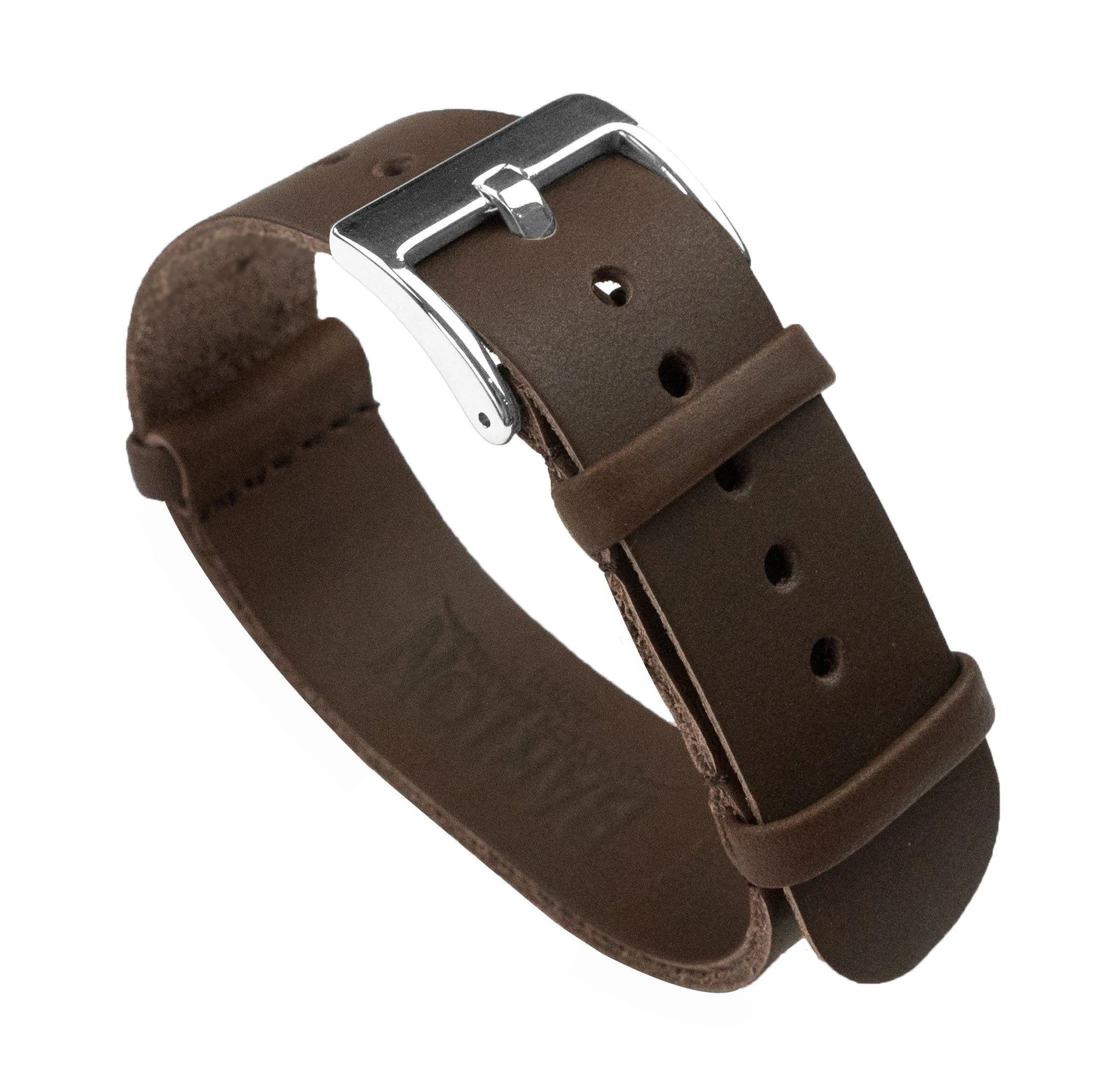 Saddle Brown Leather NATO¨ style Watch Band