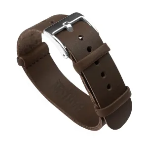 Saddle Brown Leather NATO¨ style Watch Band