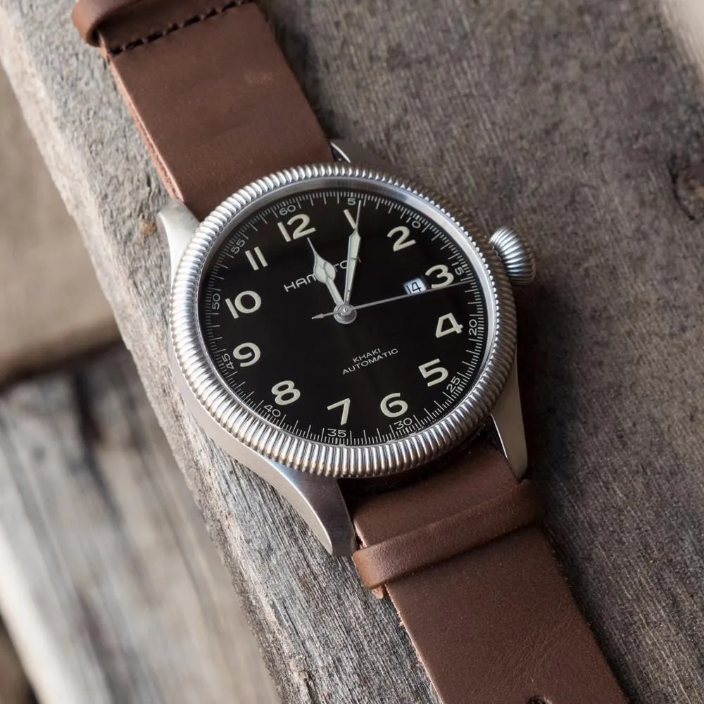 Saddle Brown Leather NATO¨ style Watch Band