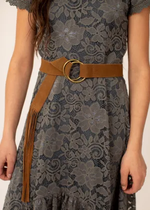 Sara Leather Belt in Nutmeg