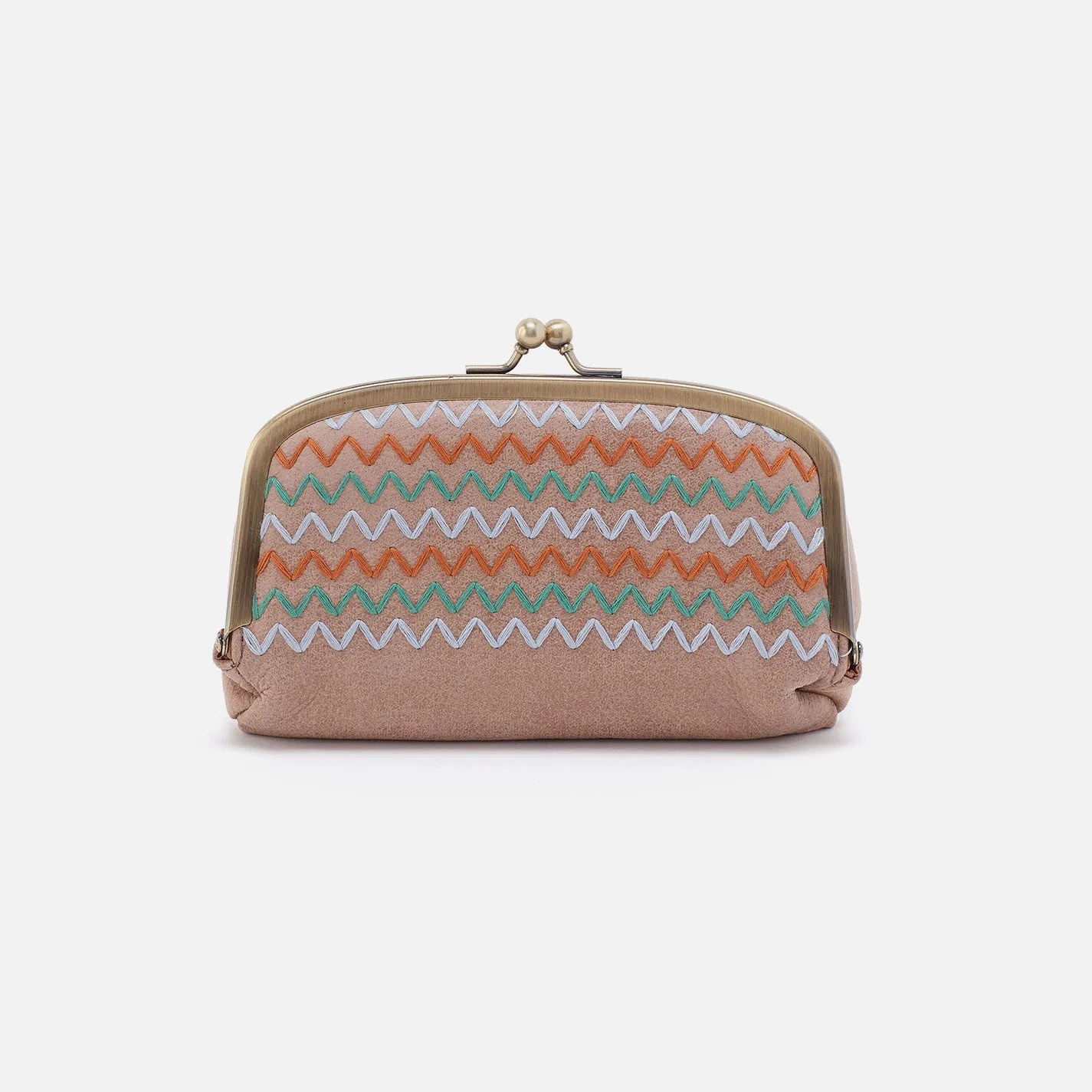Save Face Frame Pouch In Buffed Leather - Hazel