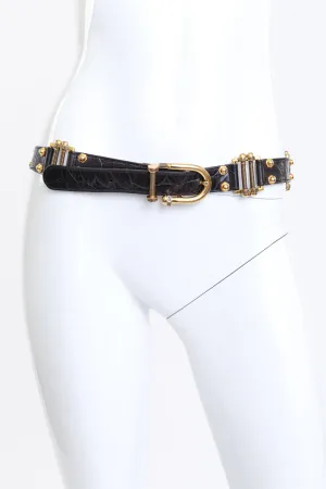 Screw Stud Leather Belt