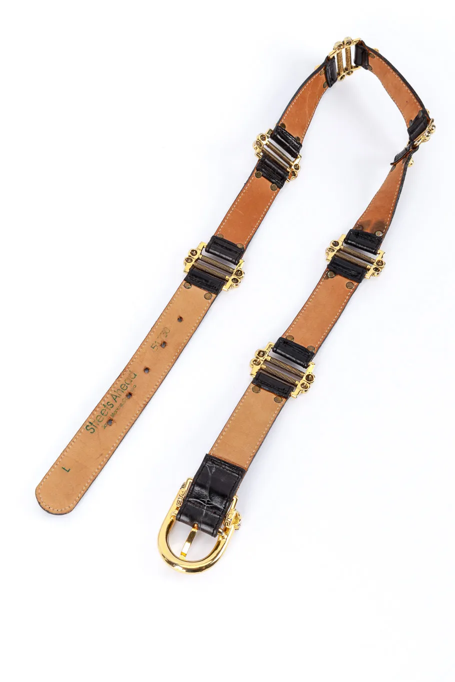Screw Stud Leather Belt
