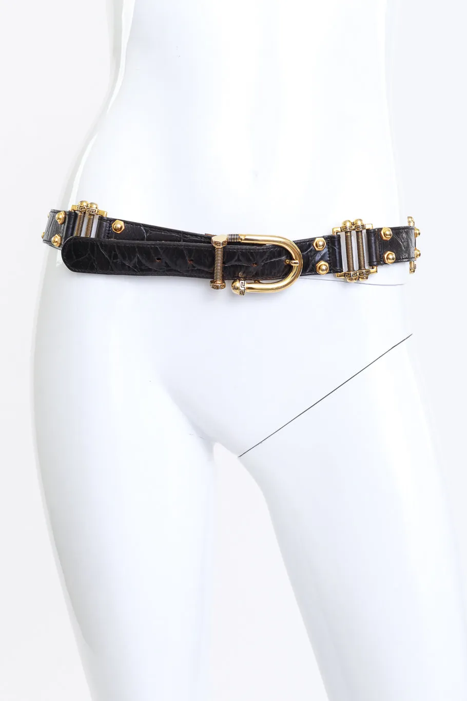 Screw Stud Leather Belt