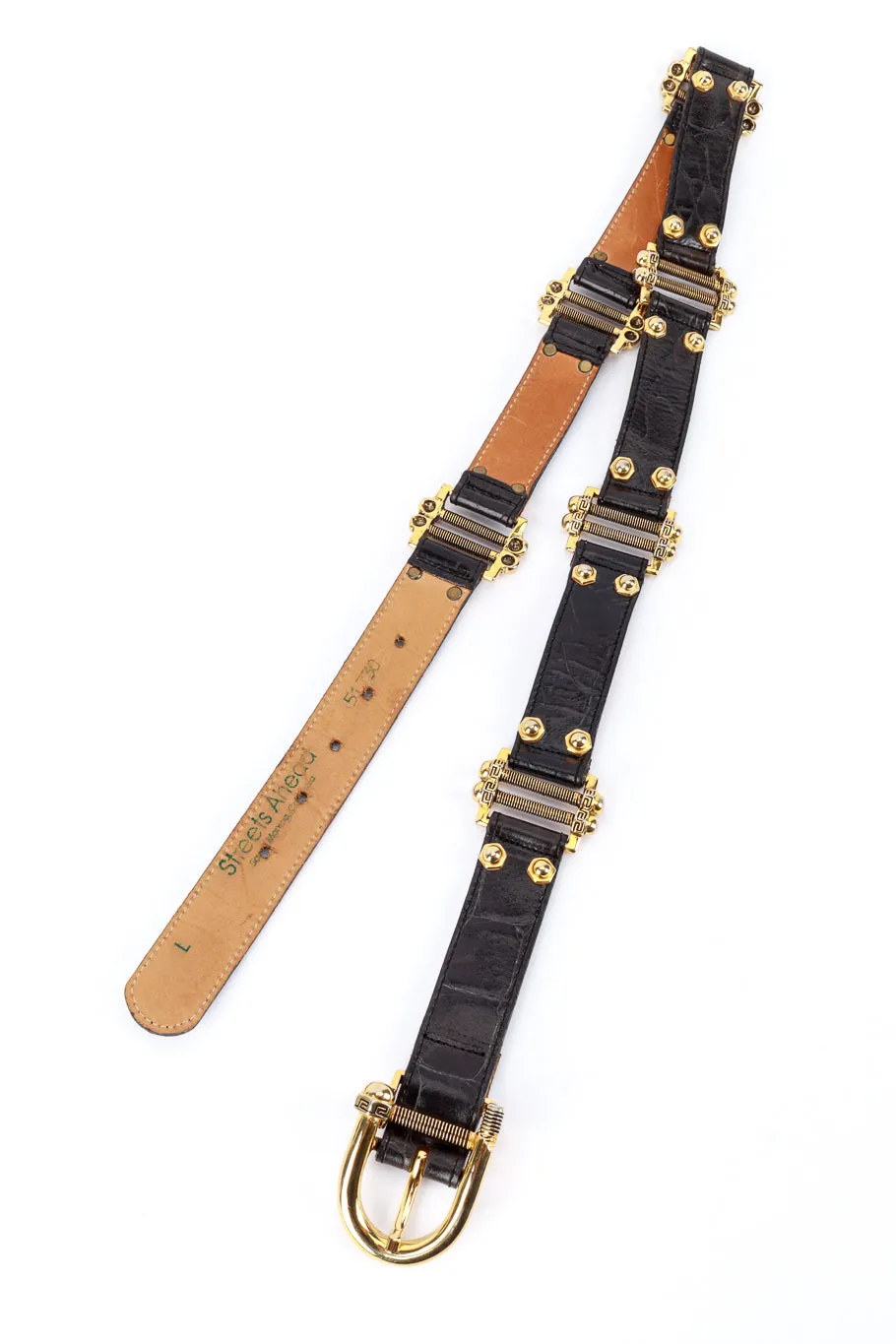 Screw Stud Leather Belt