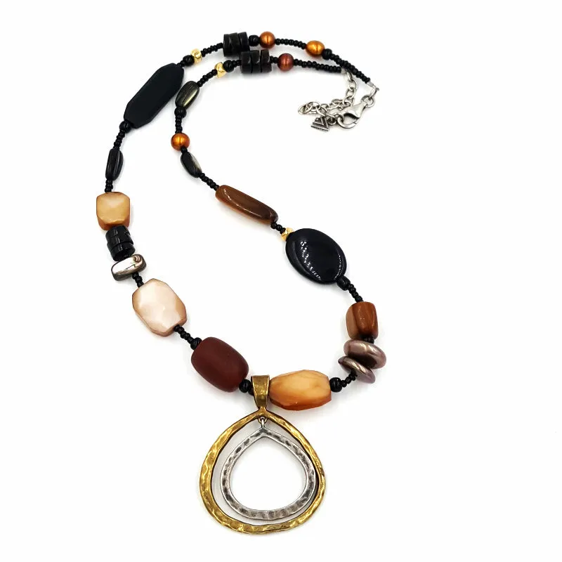 Silpada Sterling Silver Necklace with Freshwater Pearls and Beads