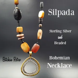 Silpada Sterling Silver Necklace with Freshwater Pearls and Beads