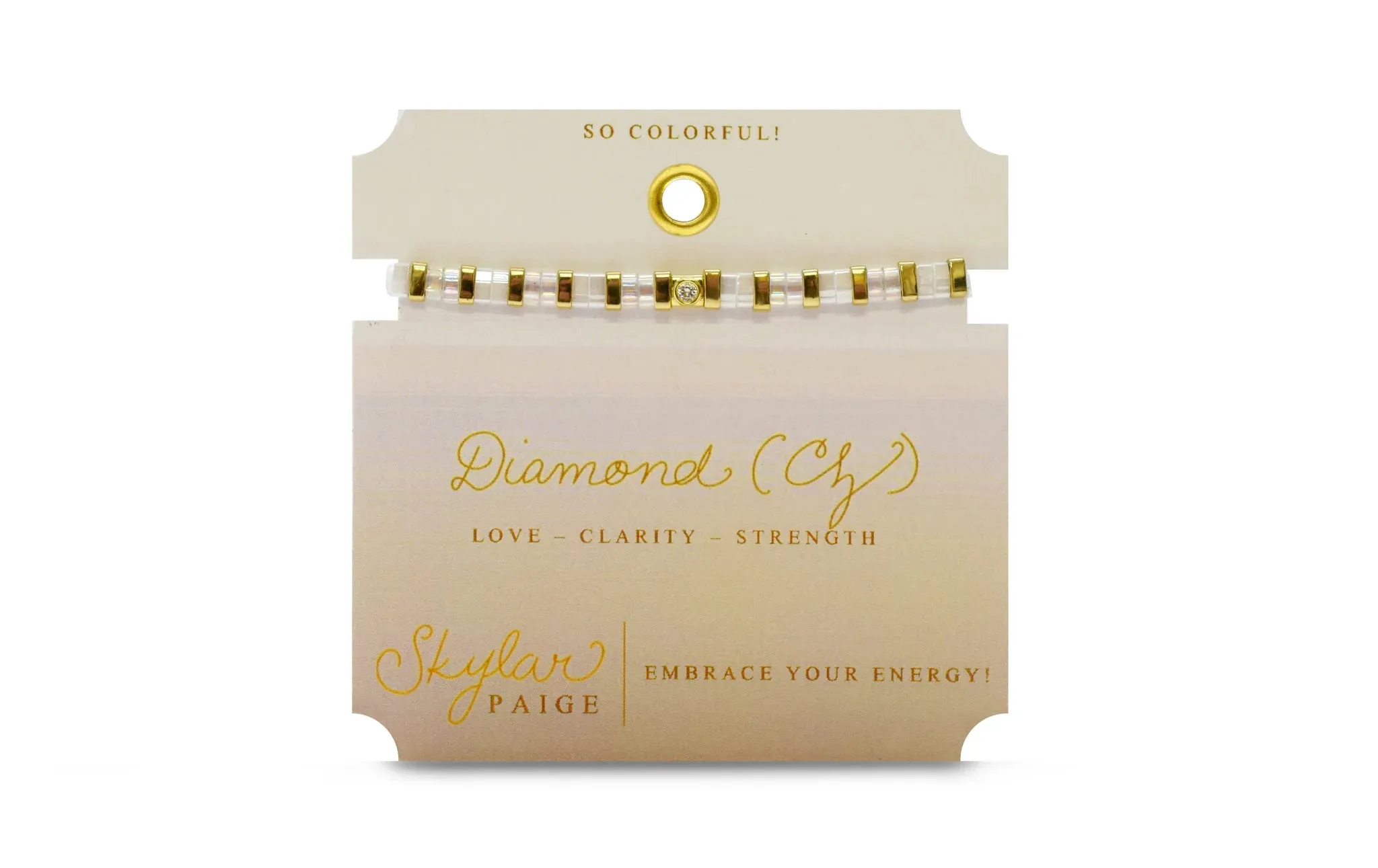Skylar Paige - Diamond CZ / April - So Colorful Tila Bracelet