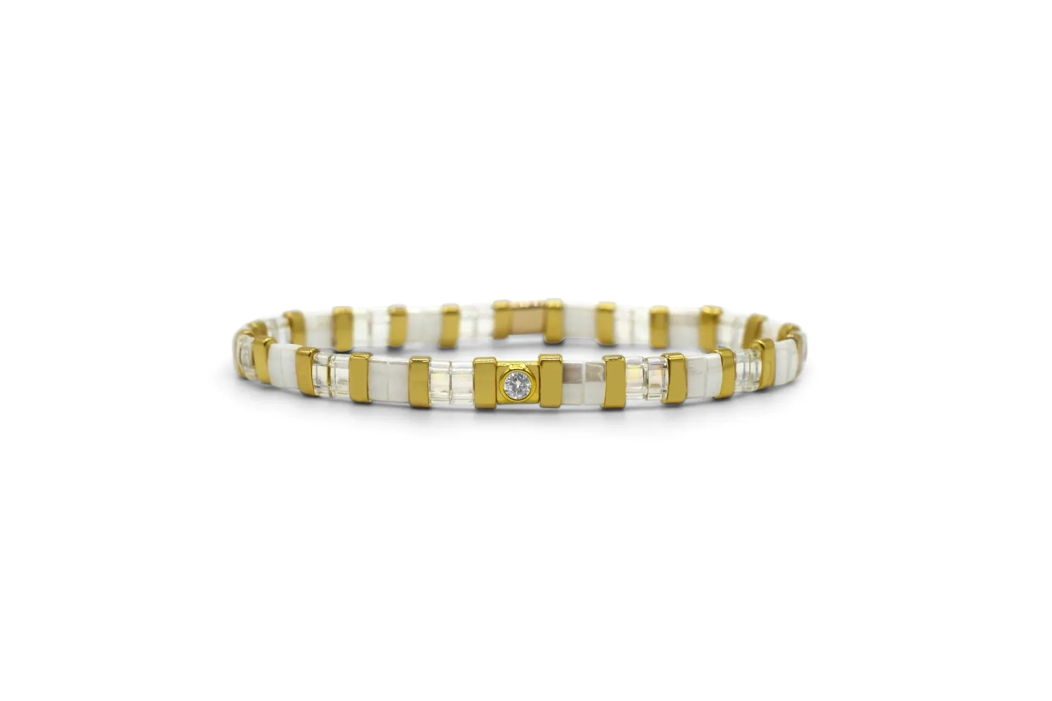 Skylar Paige - Diamond CZ / April - So Colorful Tila Bracelet
