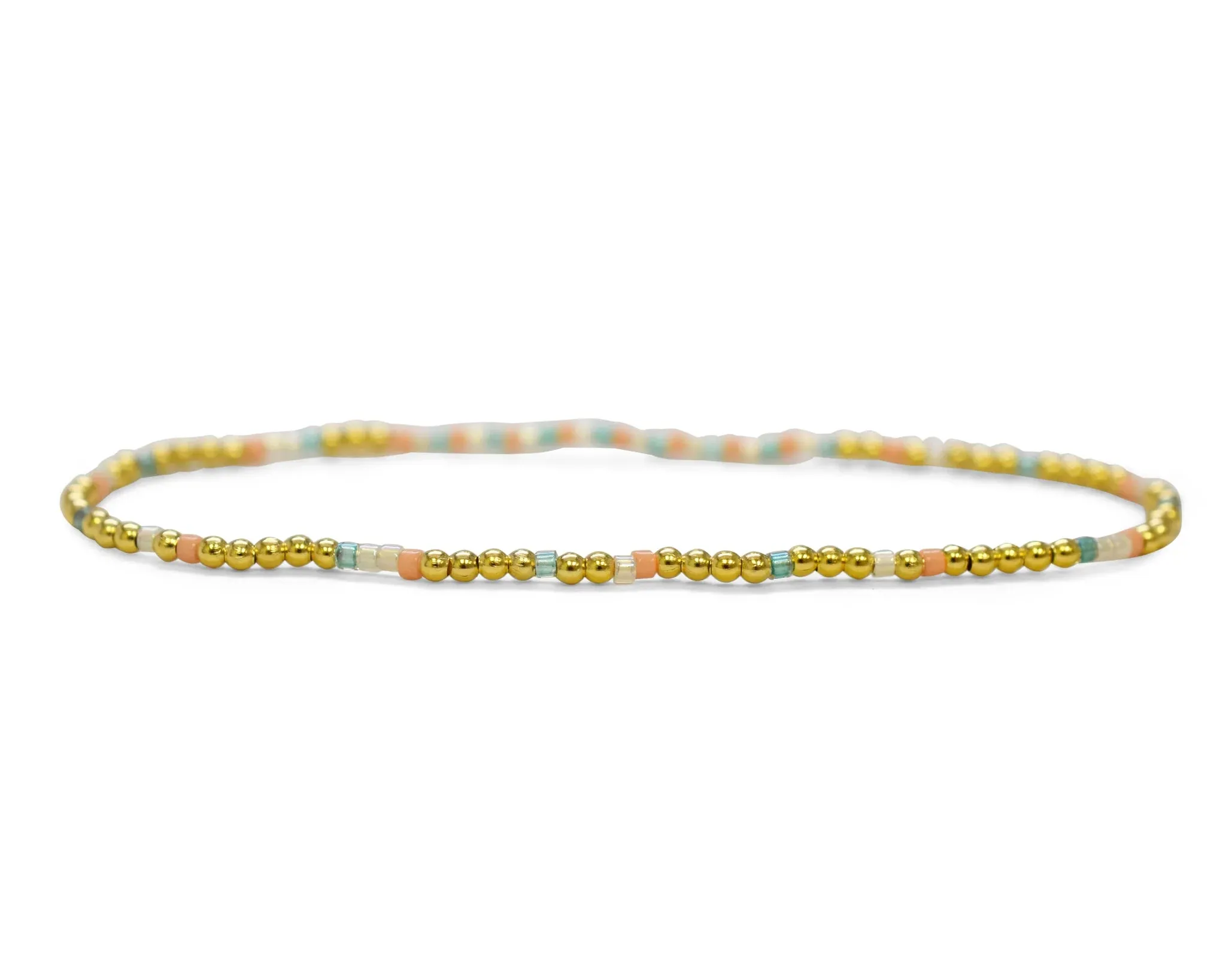 Skylar Paige I AM BEAUTIFUL Sentimental Stackers Beaded Bracelets - Prizeworthy Peach