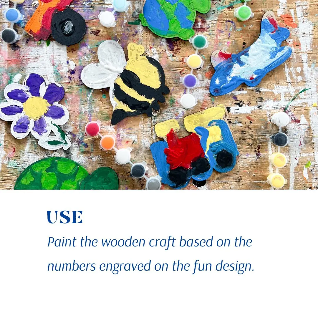 Snowman Painting by Numbers Unpainted Wood Make Your Own Sign,  Craft Kits for Kids, Winter Birthday Party Favor