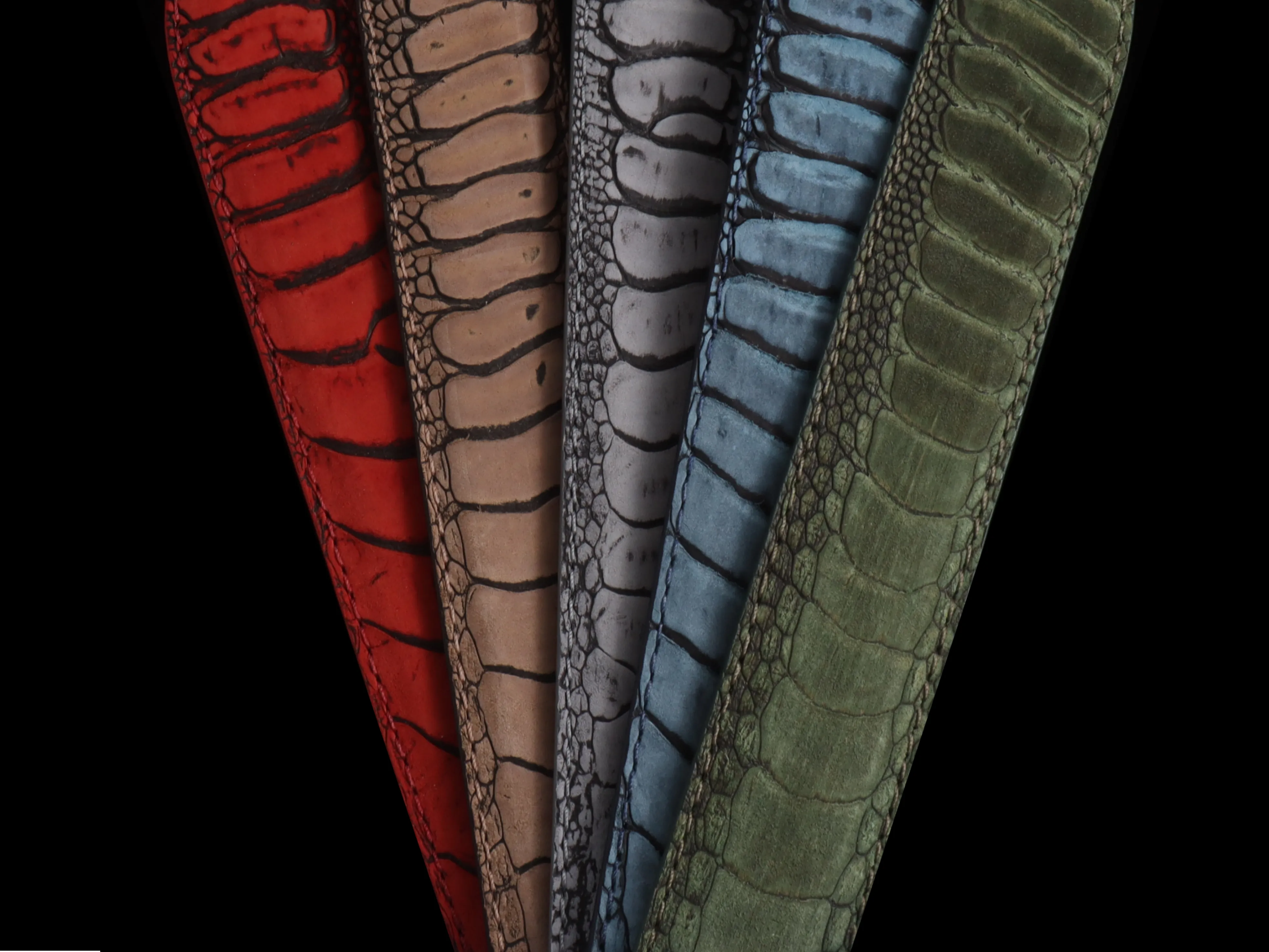 Special Order Suede Ostrich Leg Belts