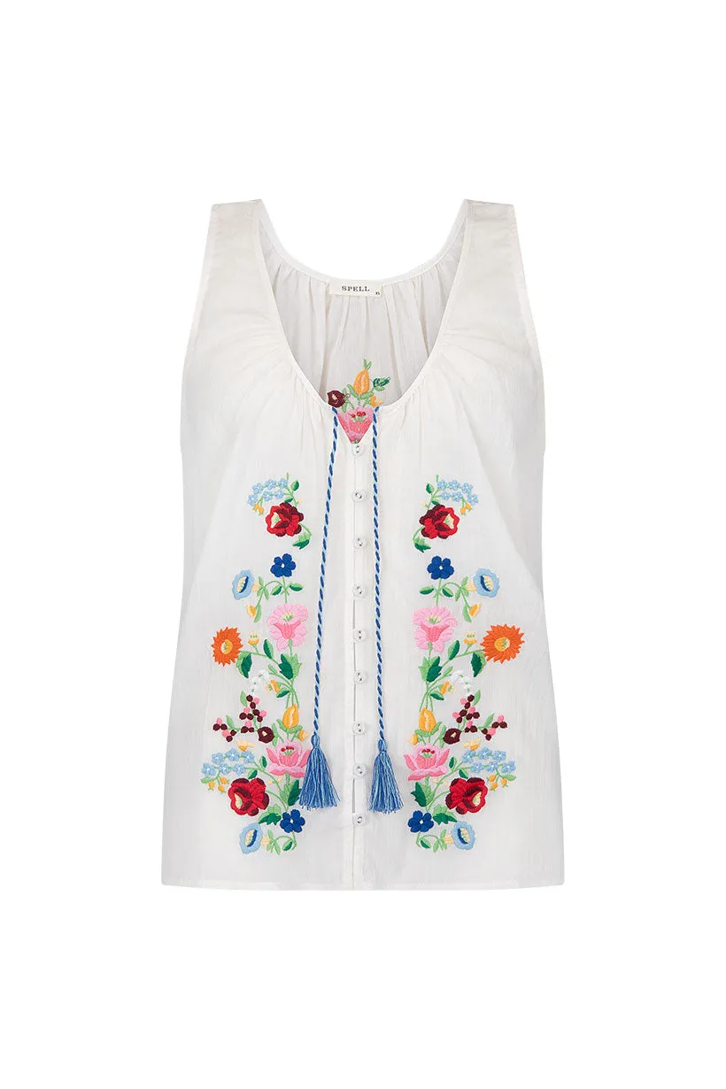 Spell Florapaloosa Embroidered Cami Wildflower
