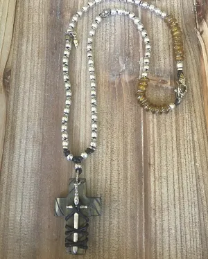 Sterling Dagger Cross Necklace