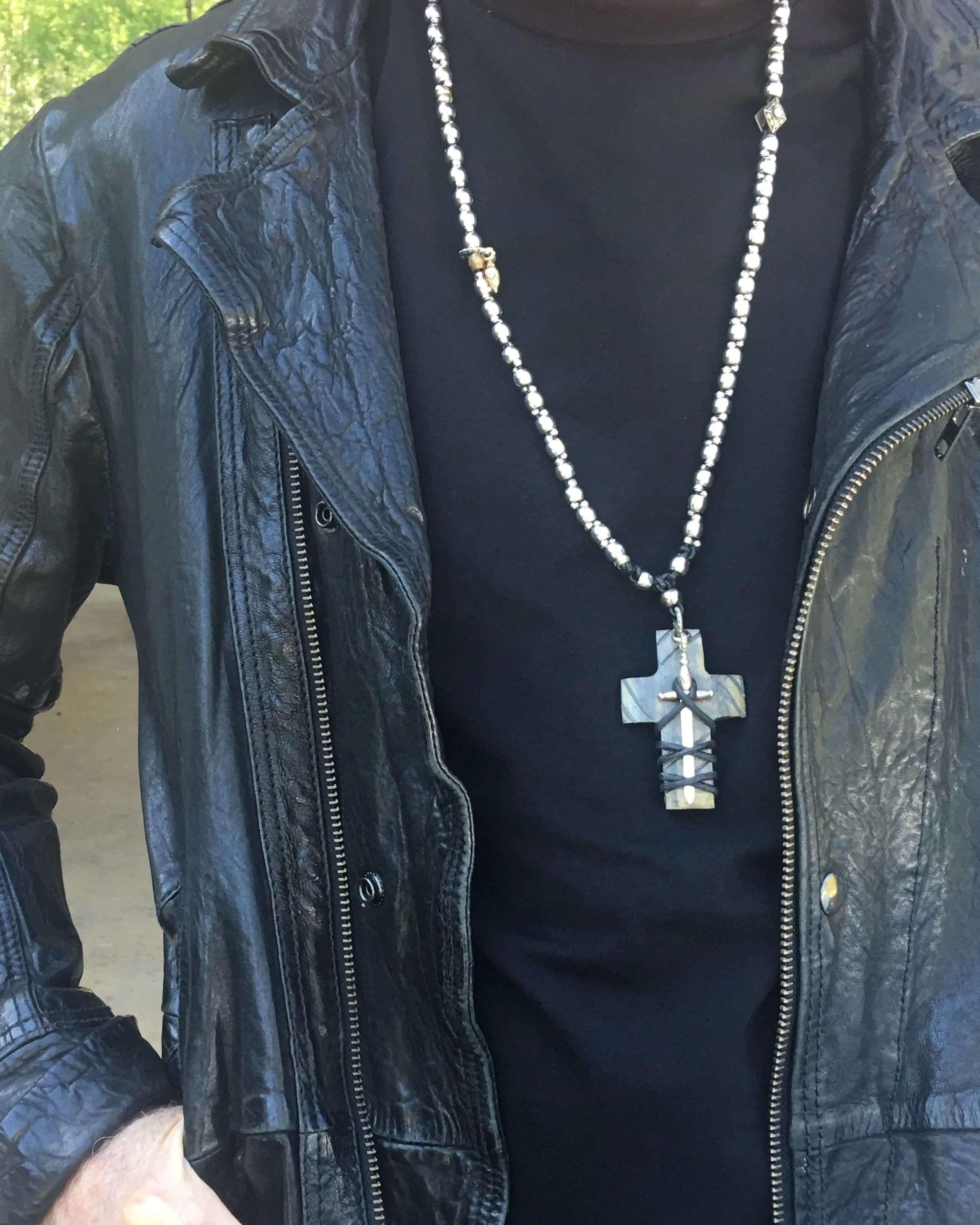 Sterling Dagger Cross Necklace