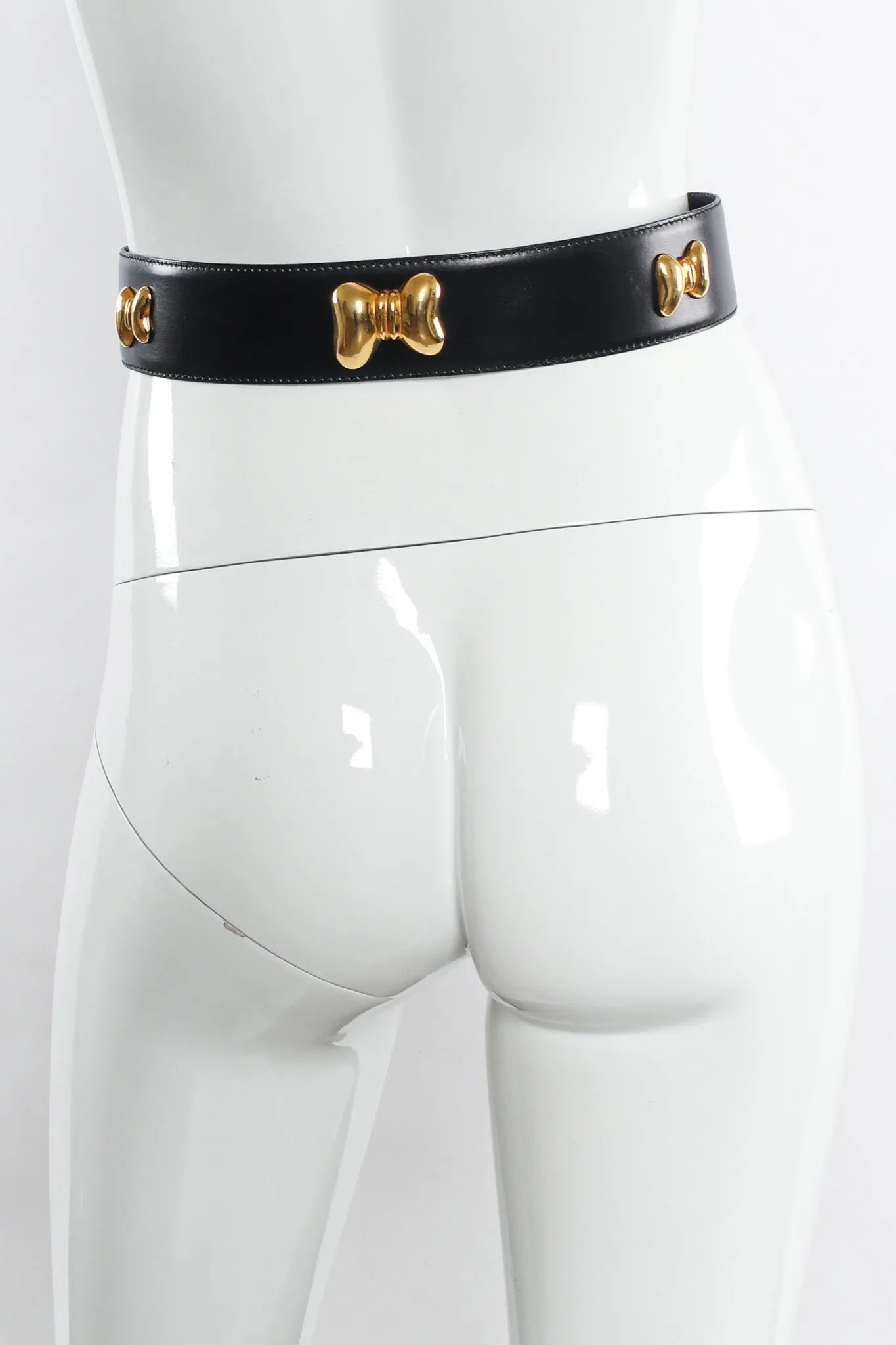 Studded Bow Leather Belt
