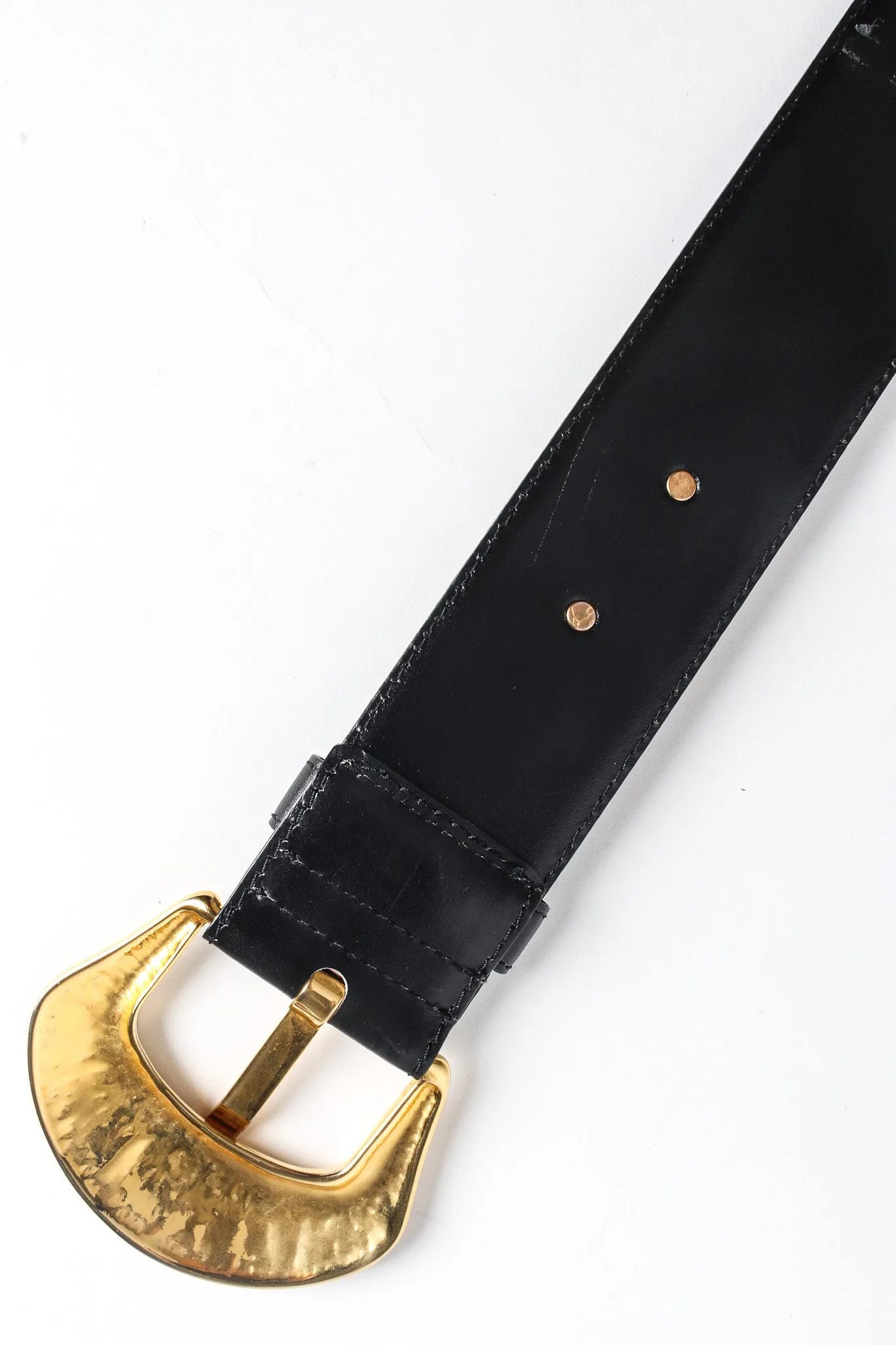 Studded Bow Leather Belt