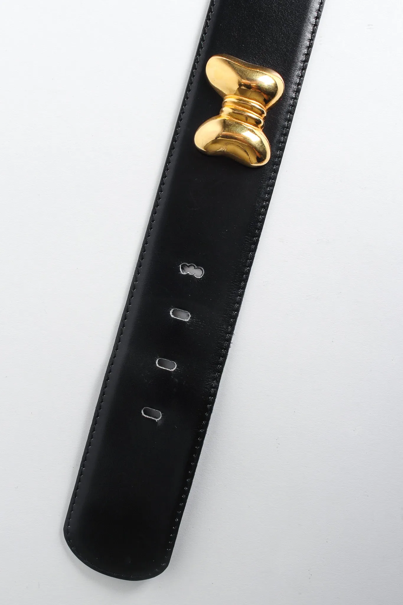 Studded Bow Leather Belt