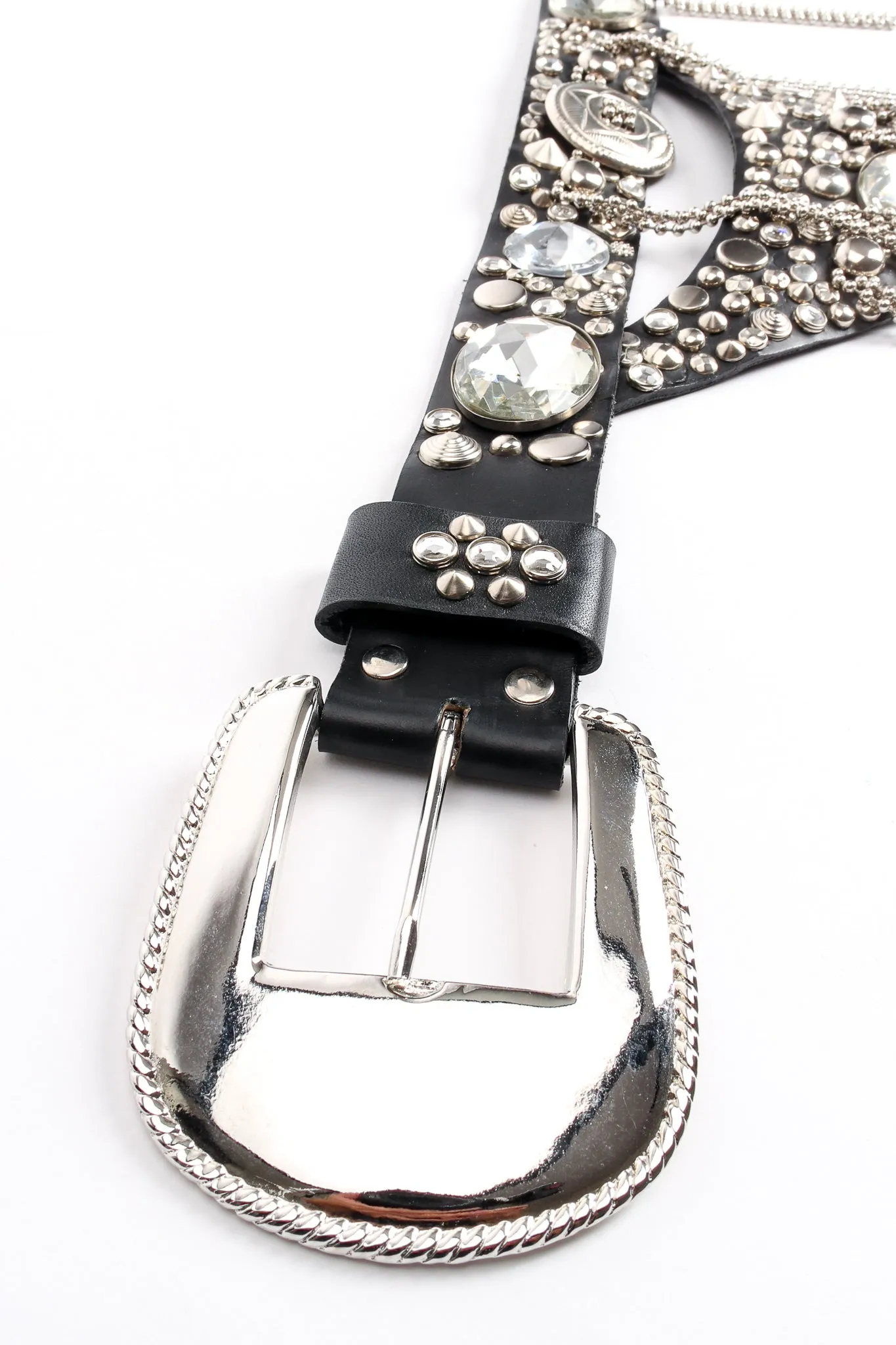 Studded Chain Fringe Belt