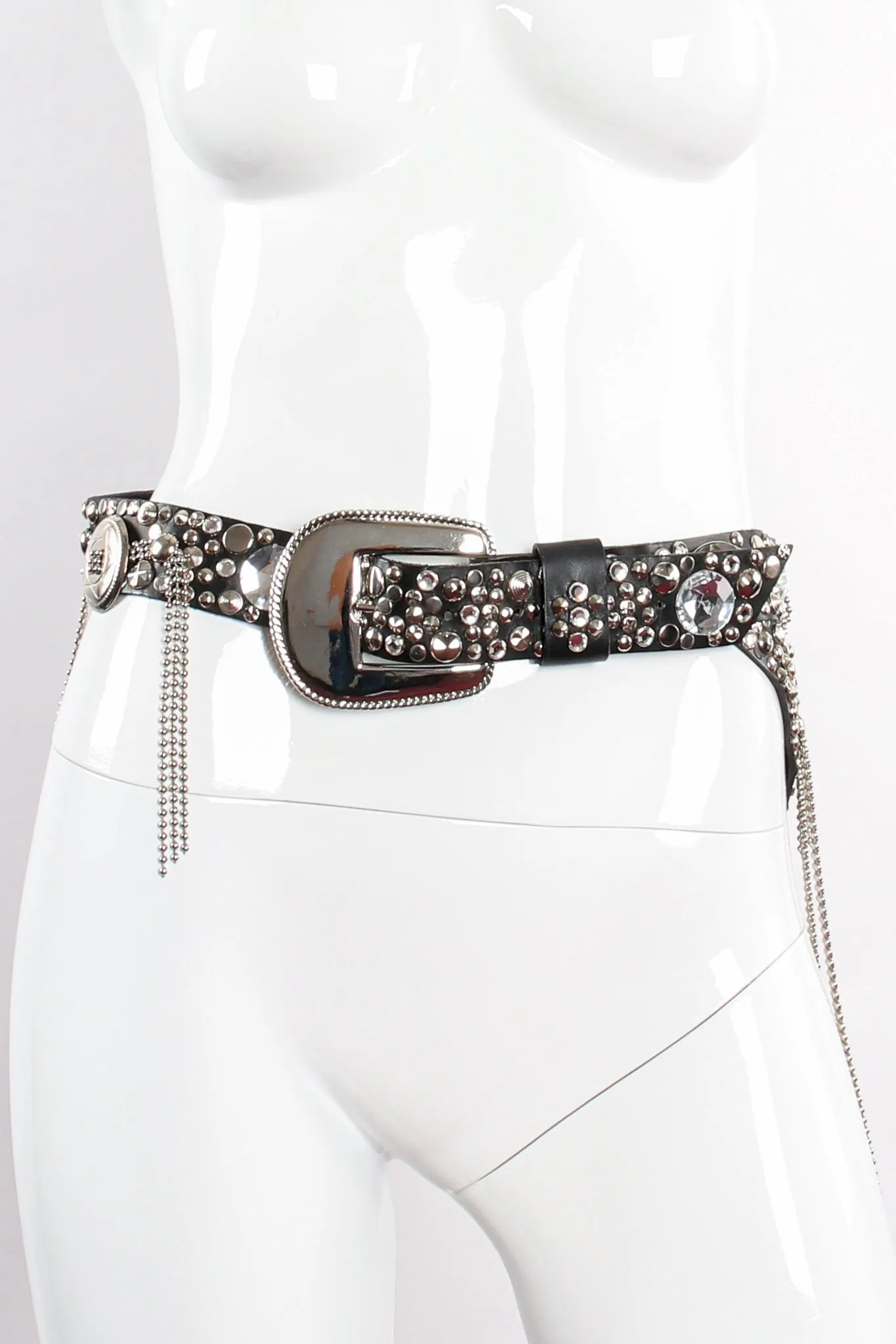 Studded Chain Fringe Belt