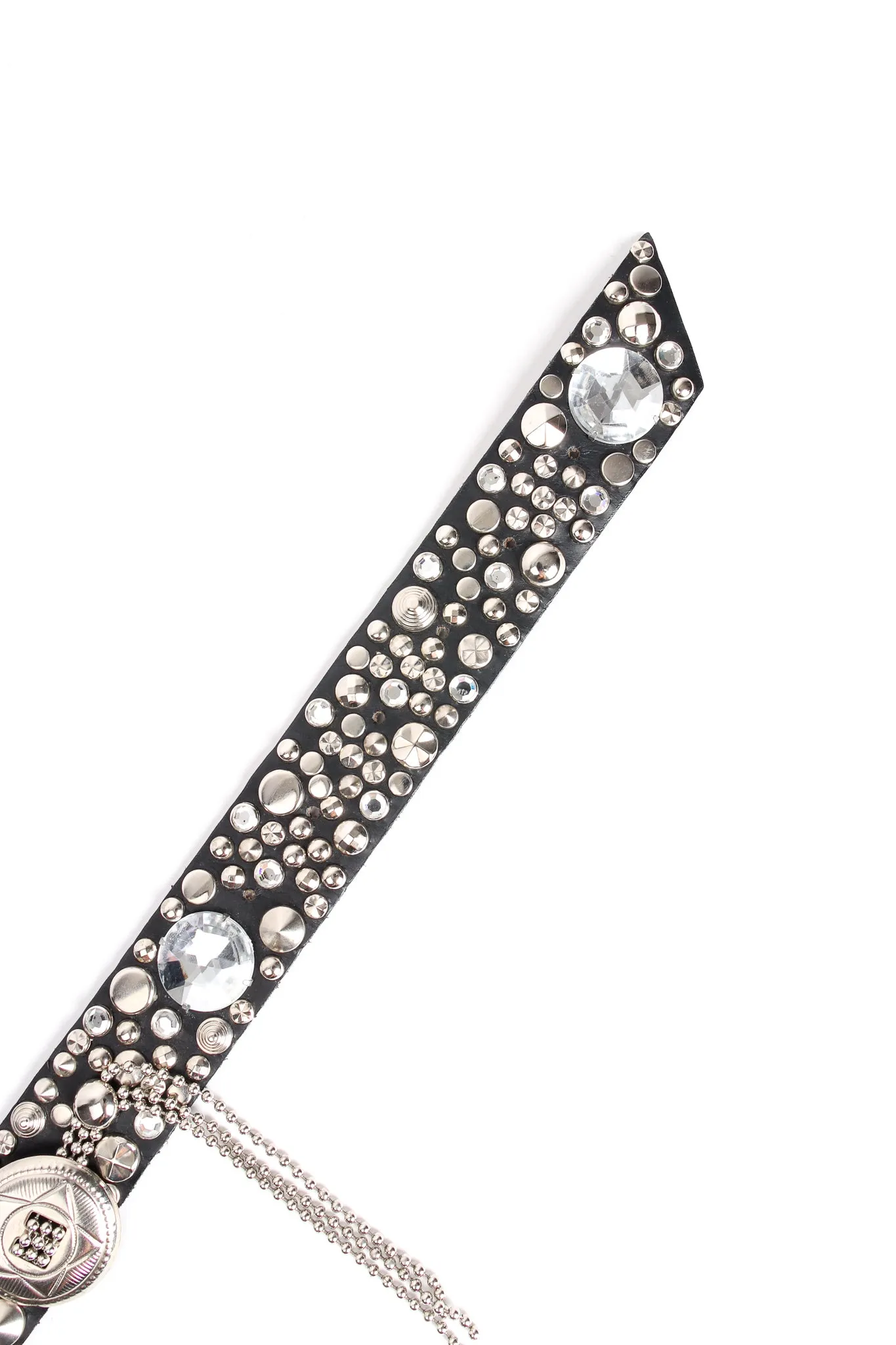 Studded Chain Fringe Belt
