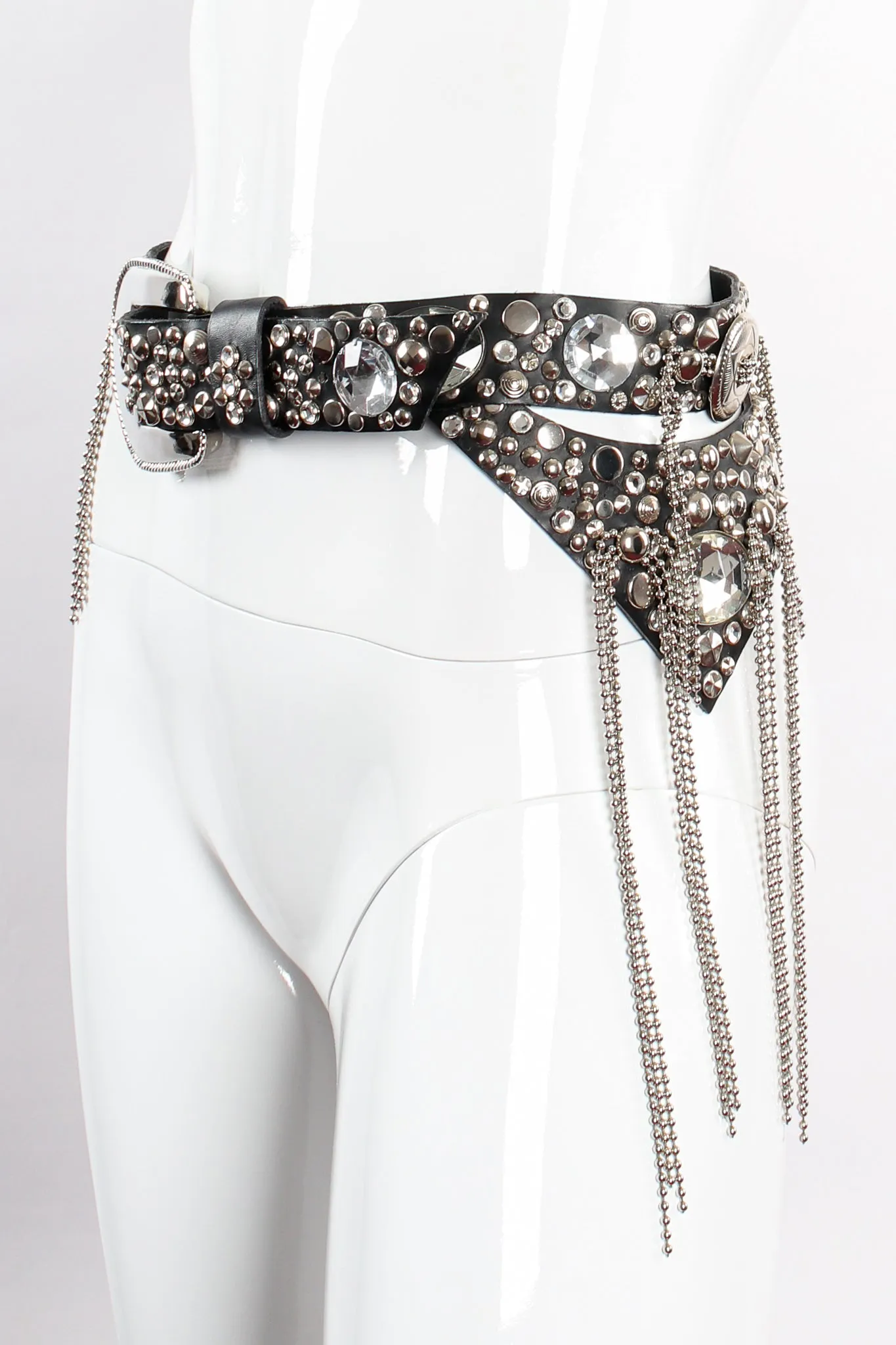 Studded Chain Fringe Belt