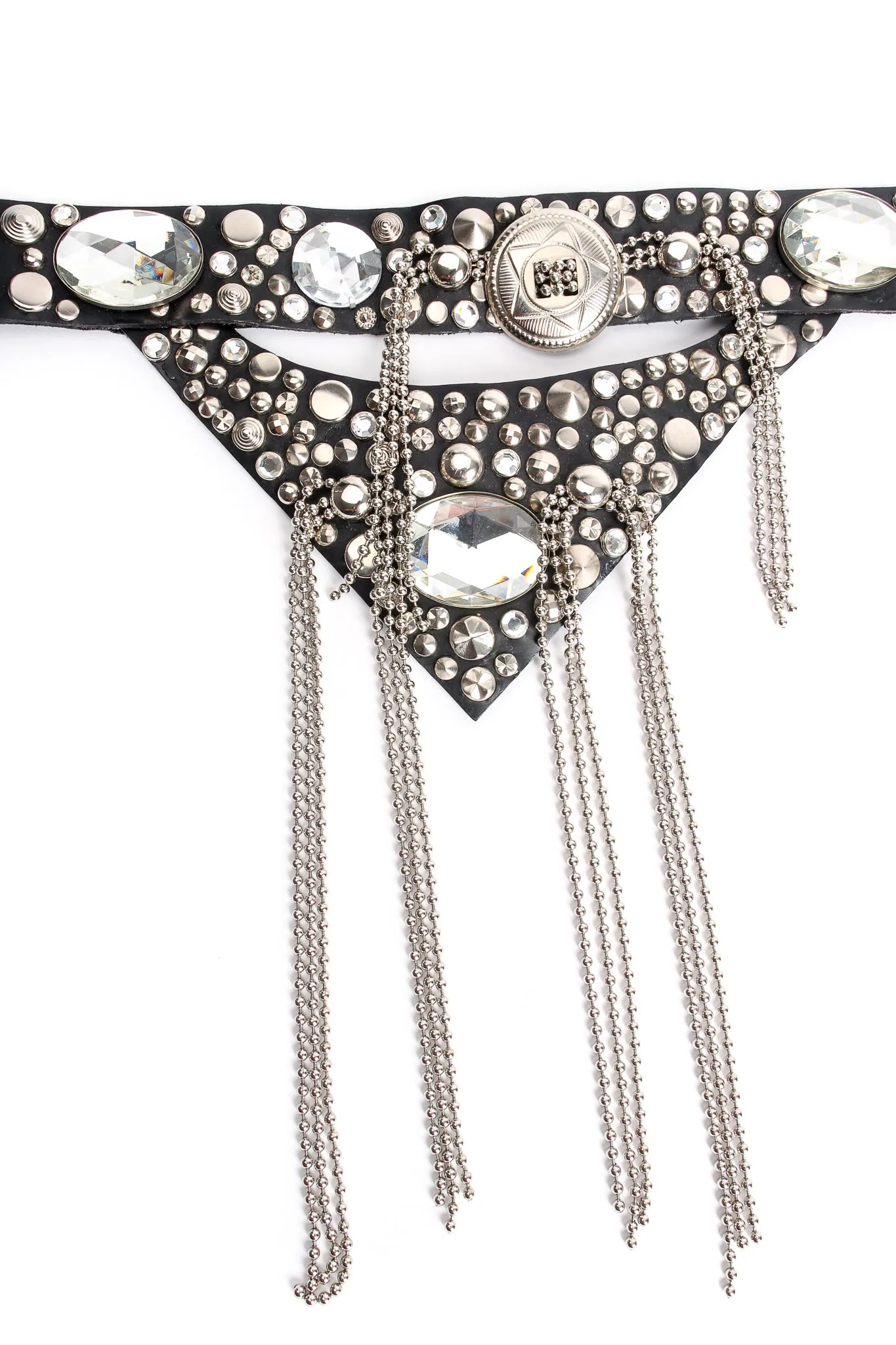 Studded Chain Fringe Belt