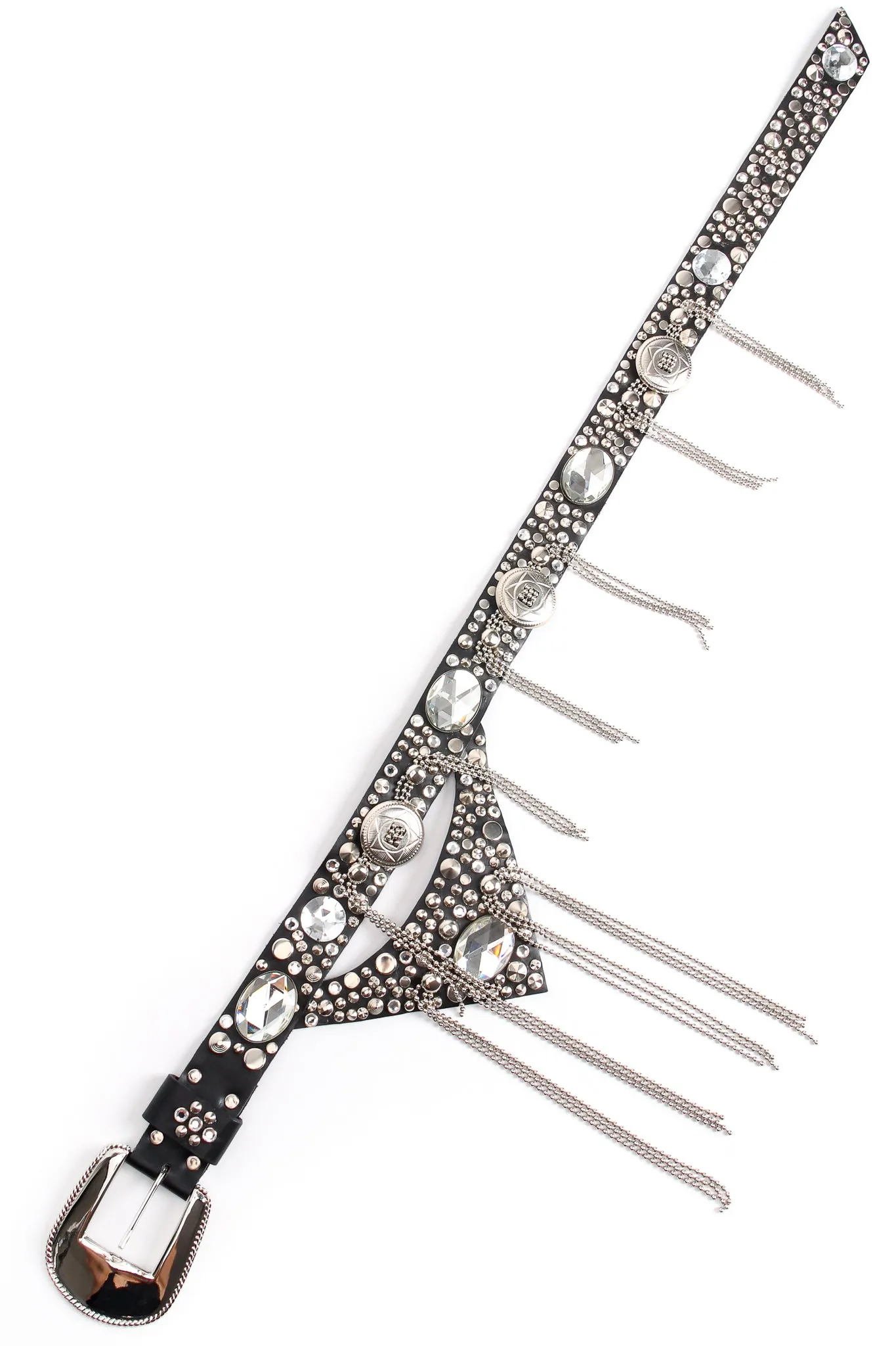 Studded Chain Fringe Belt