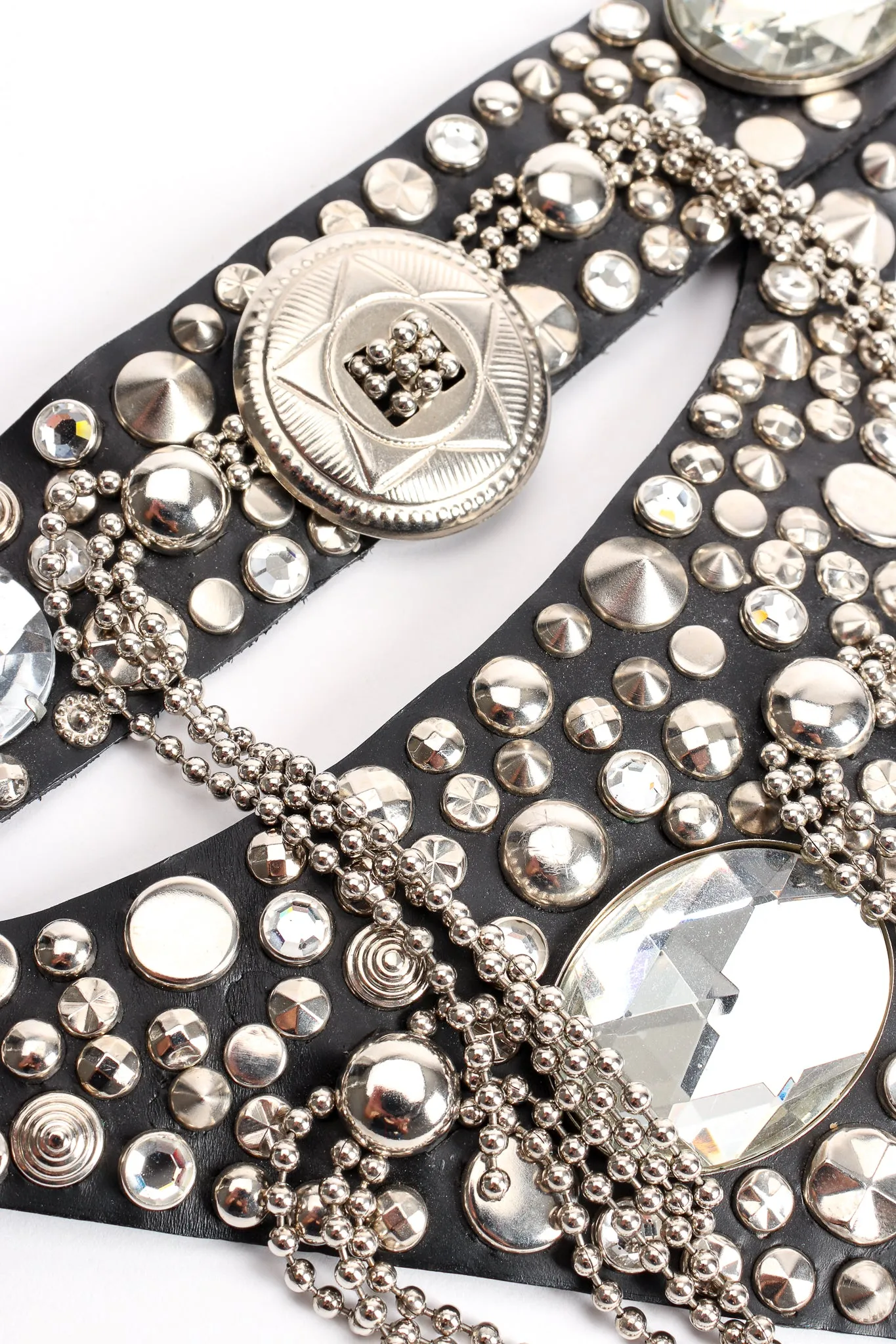 Studded Chain Fringe Belt