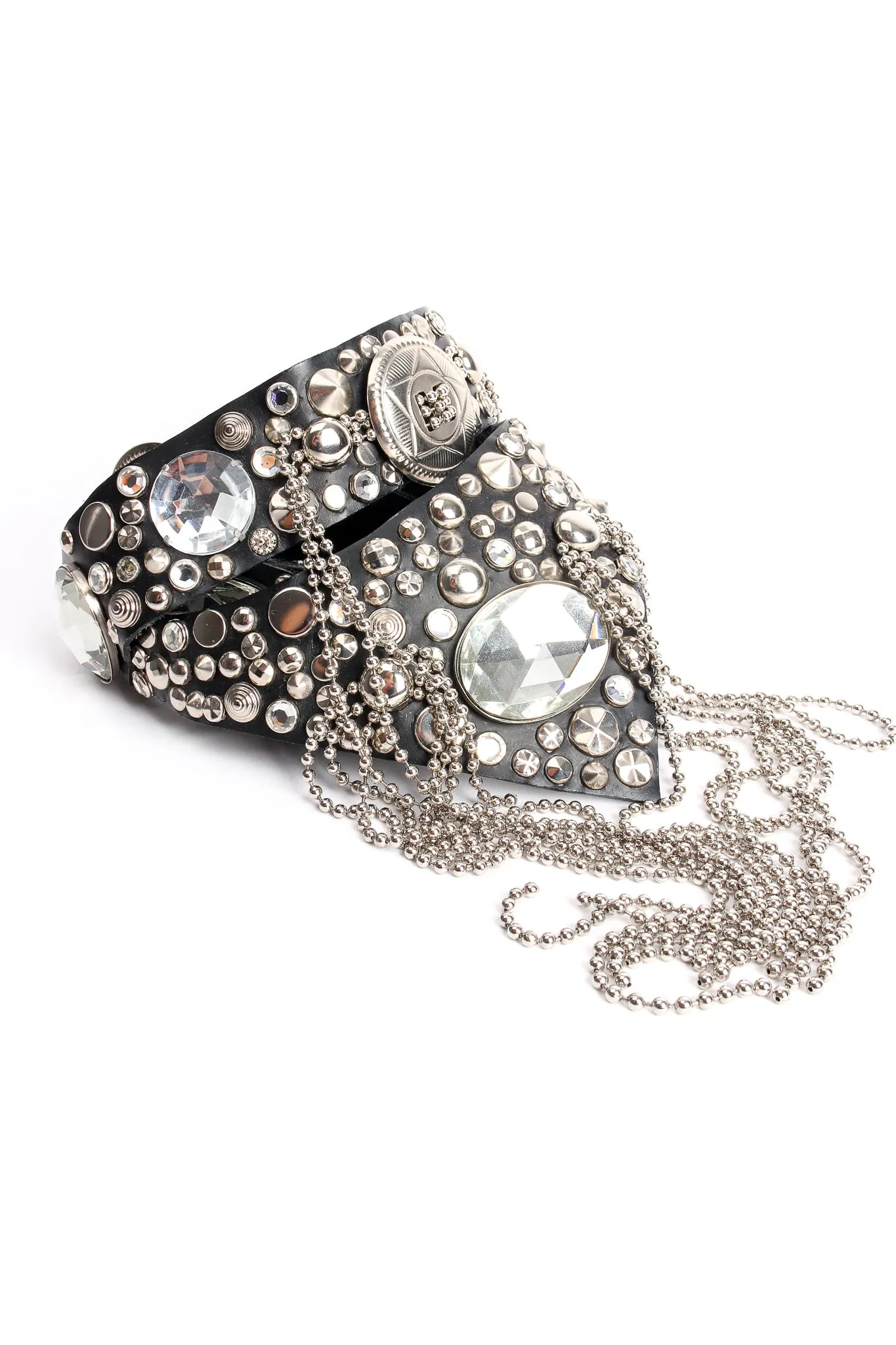 Studded Chain Fringe Belt