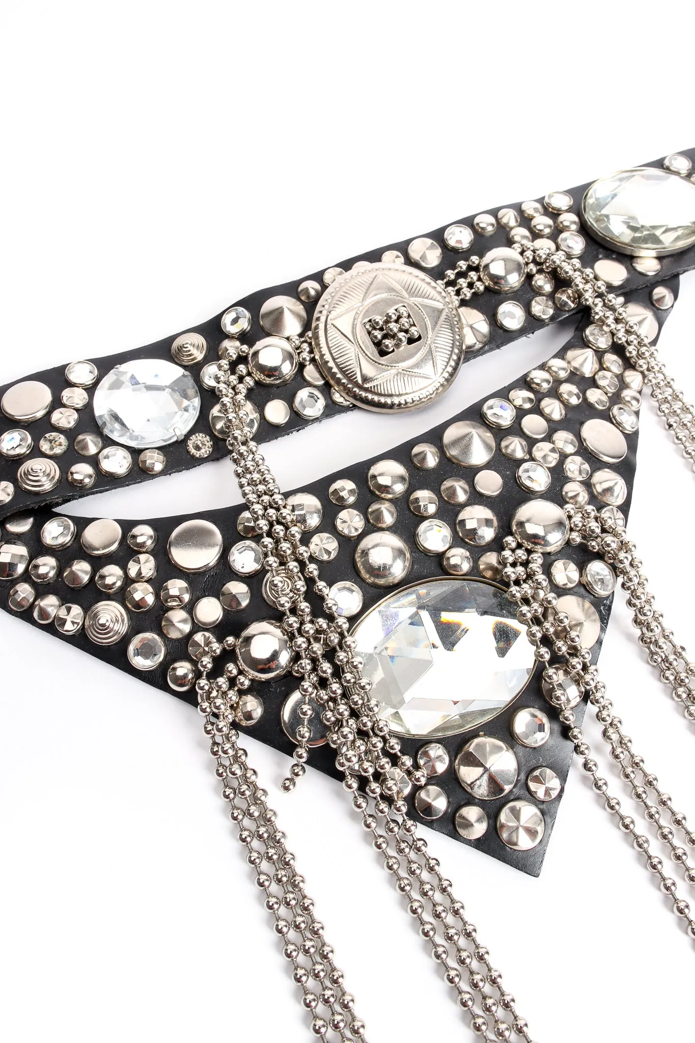 Studded Chain Fringe Belt