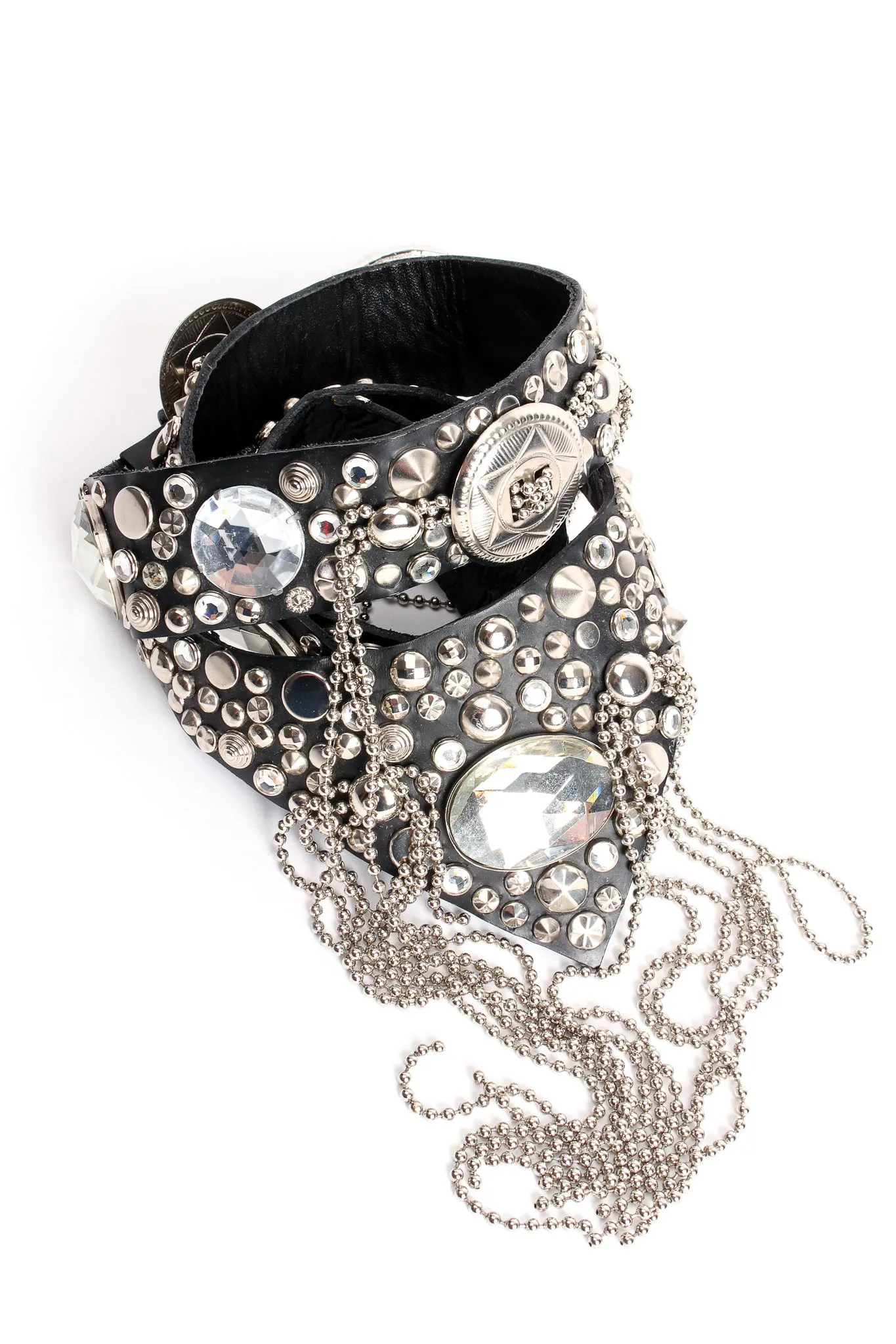 Studded Chain Fringe Belt