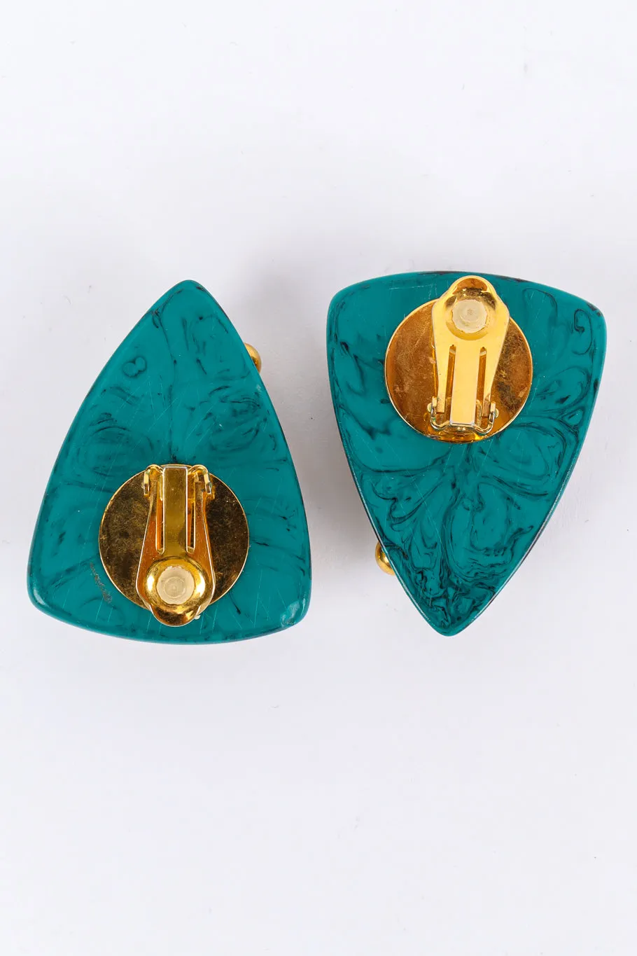 Studded Triangle Plate Earrings