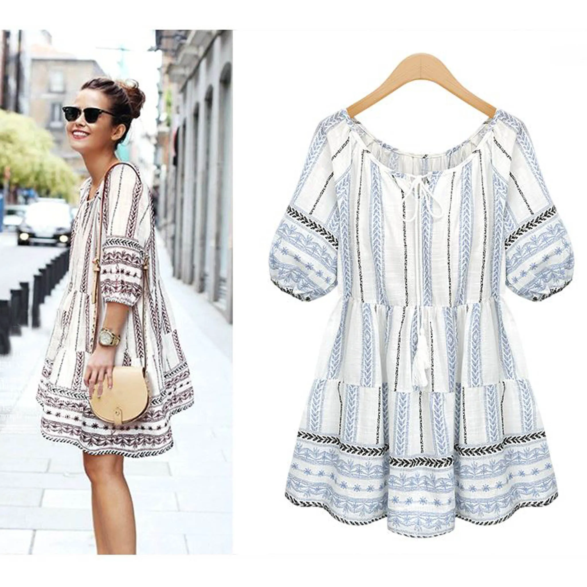Summer Juniper Blouse in Sky