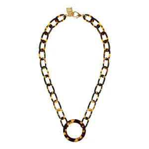 Sunglasses Dark Tortoiseshell Necklace