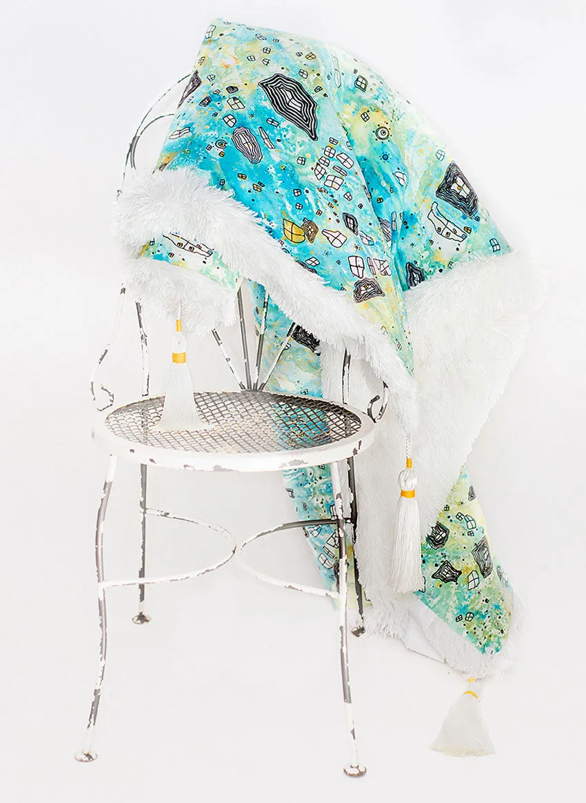 'Surreal Sky' shag art blanket