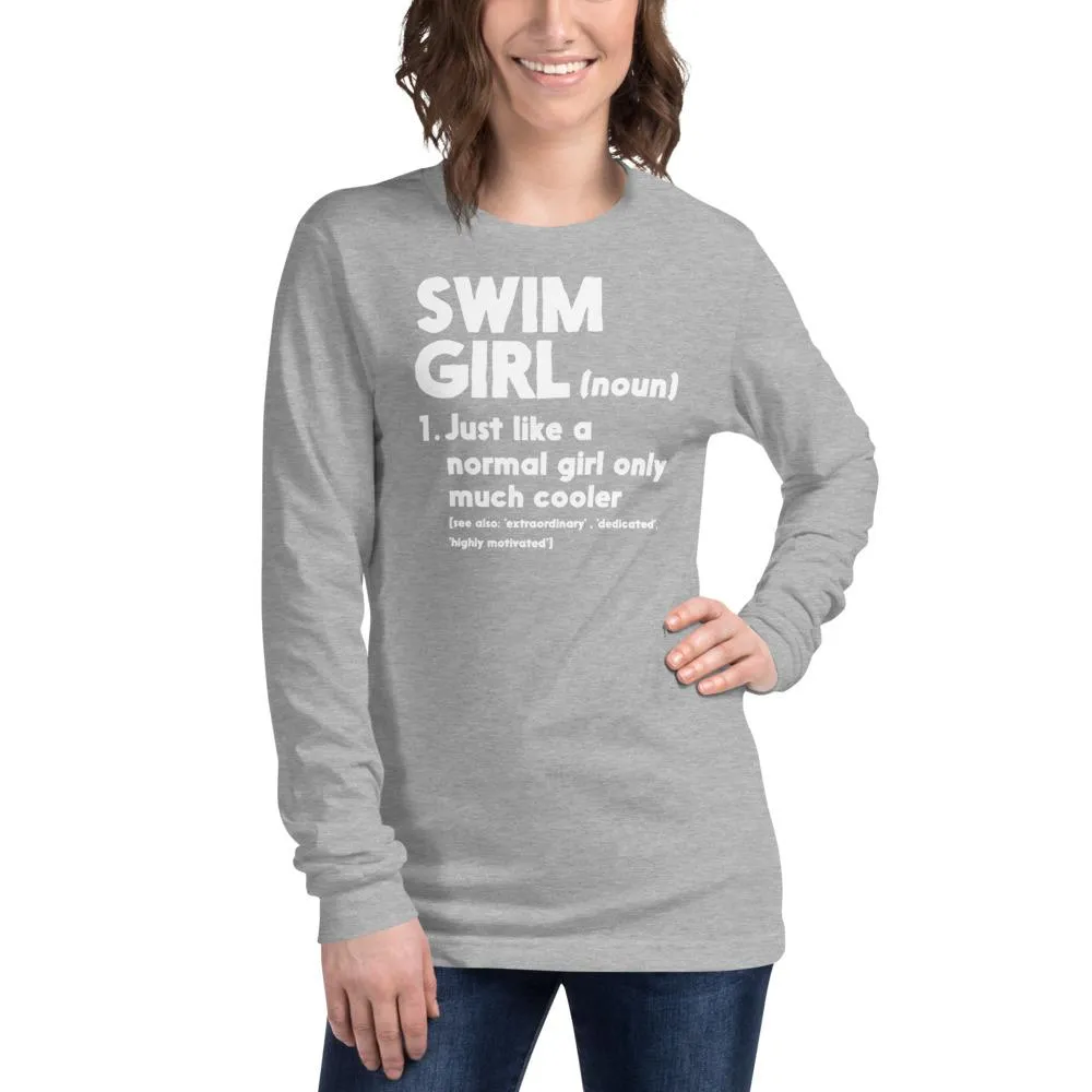 Swimmer Long Sleeve Tee Swim Girl Definition